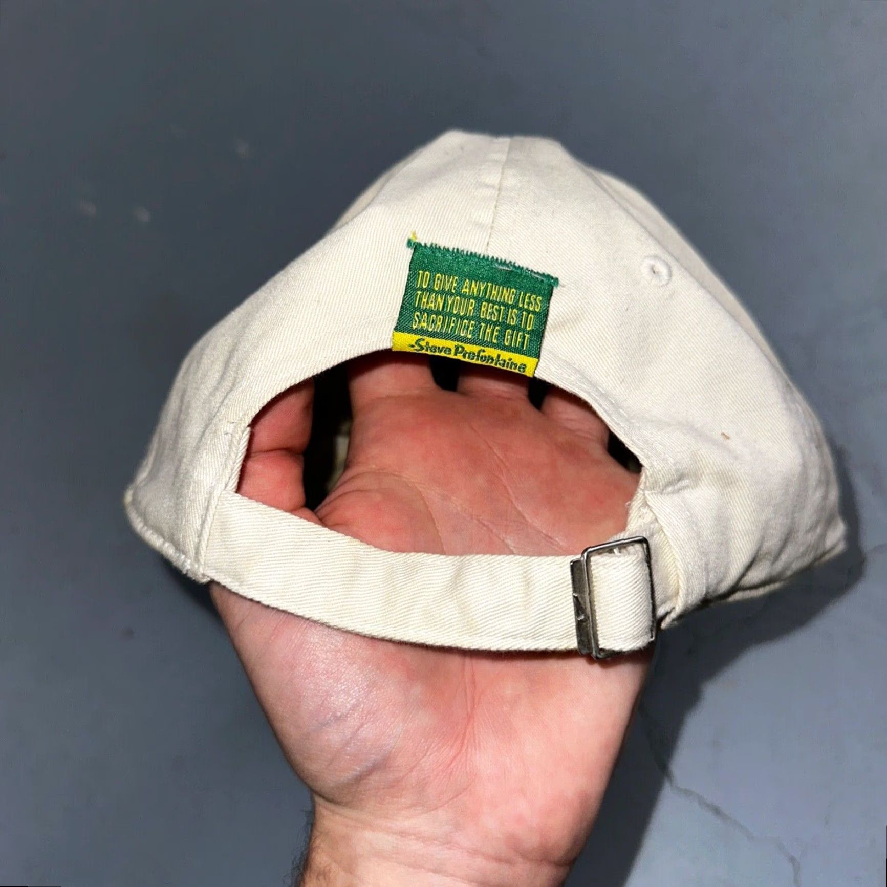 Nike VINTAGE Nike GO PRE Hat Cap Strap Back Swoosh 90s Tailwind Prefontaine White Men One Size Baseball Cap Logo Vintage Mens Hats Size ONE SIZE - 5 Thumbnail