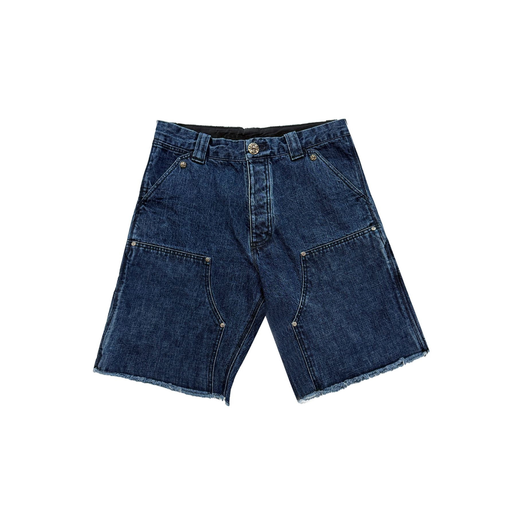 Chrome Hearts Chrome Hearts Rivet Double Knee Denim Carpenter Shorts Size 24" / US 00 / IT 34 - 1 Thumbnail