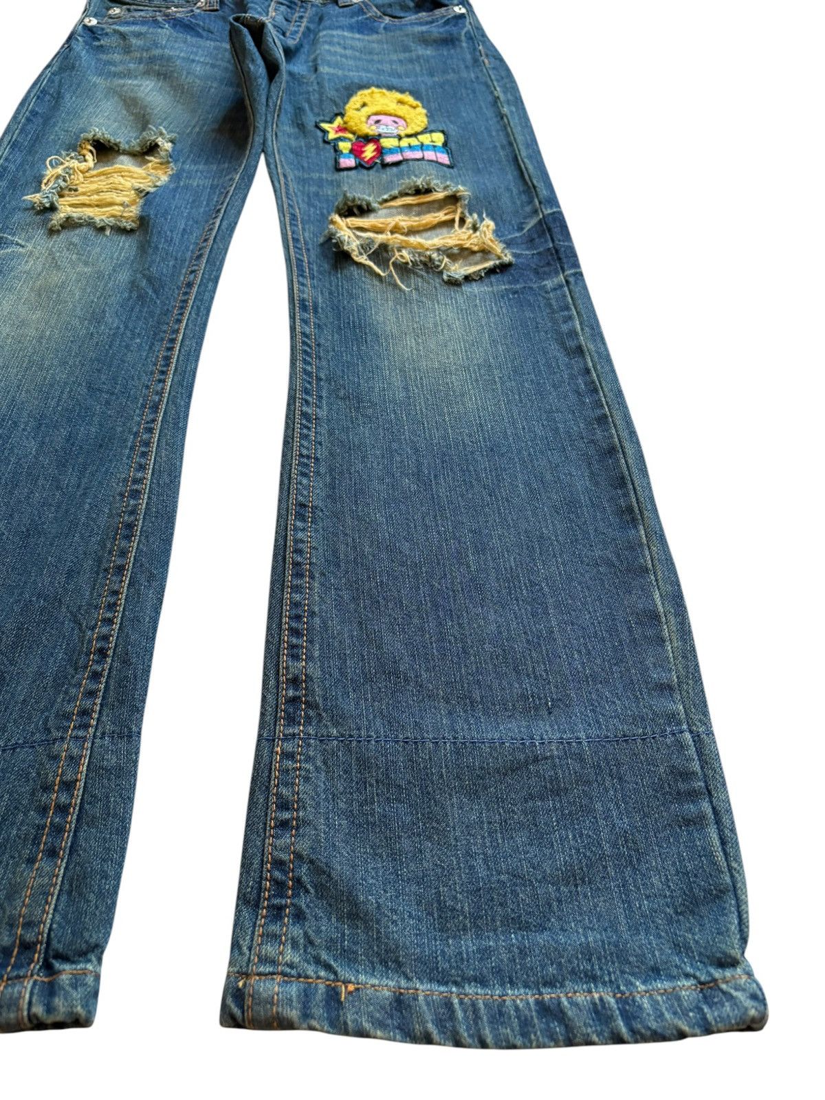 Japanese Brand Vintage Japanese Brand Rusty Mud Wash Embroidery Loose Jeans Size 31" - 7 Thumbnail