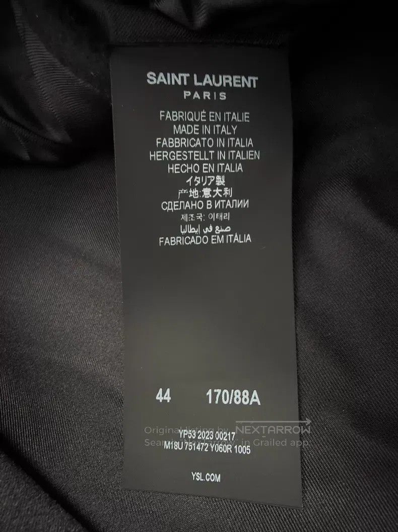 Saint Laurent Paris Saint Laurent Paris Black Double-breasted Broad Shoulders Size US S / EU 44-46 / 1 - 5 Thumbnail