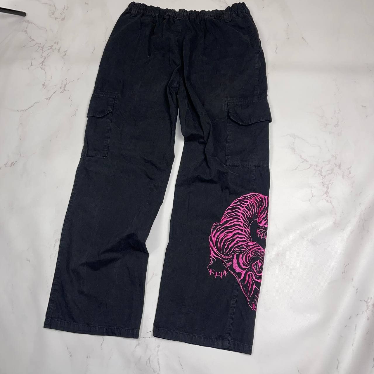 Asos Vintage Asos Cargo baggy pink tiger y2k streetwear Size US 34 / EU 50 - 8 Thumbnail