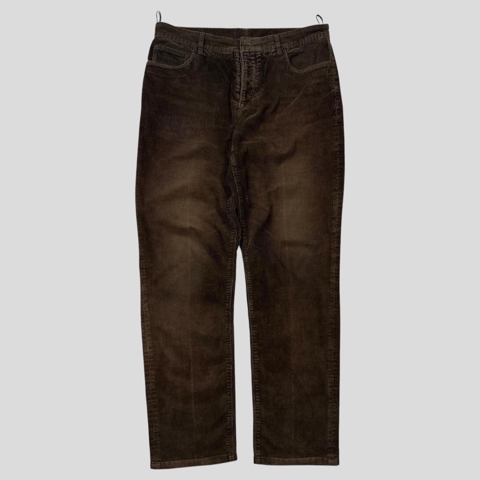 Prada Prada Sport 2010 Black Logo Tab Brown Corduroy Trousers IT48 Size US 31 - 4 Thumbnail