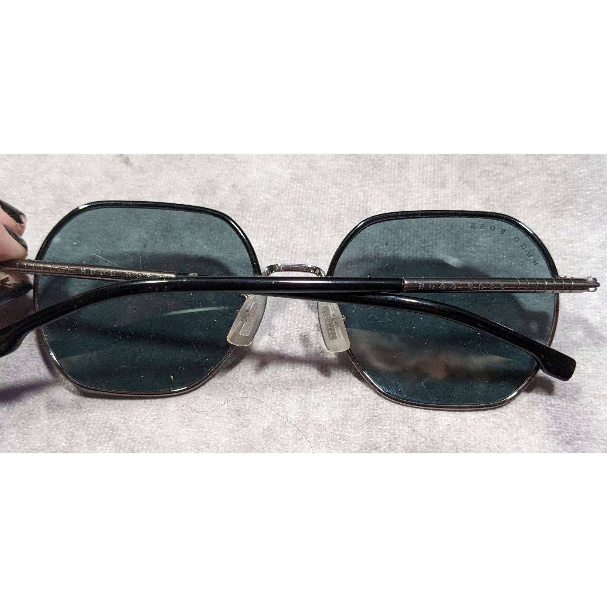 Hugo Boss Hugo Boss 1107/F/S KJ1QT Titanium Temple Sunglasses Size ONE SIZE - 5 Thumbnail