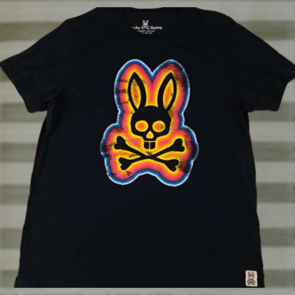 Psycho Bunny Psycho Bunny Black T-Shirt L Unisex Adults Short Sleeve Printed Large Size, Regular Fit, 26in Long, 22in Pit to Pit, Good Condition Size US L / EU 52-54 / 3 - 1 Thumbnail