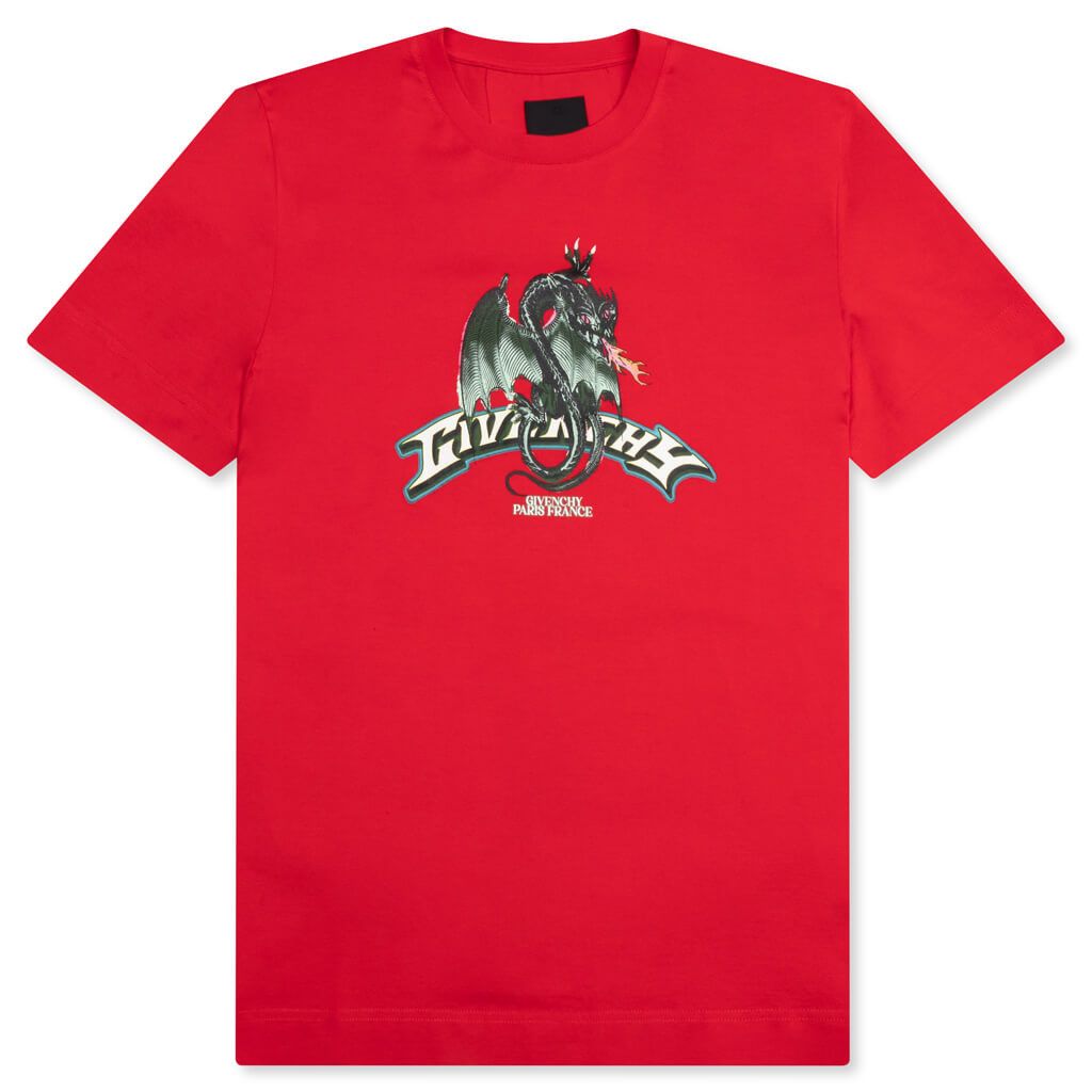 Givenchy 5XL Givenchy Red T-Shirt Dragon Slim Fit Size US XXL / EU 58 / 5 - 1 Thumbnail