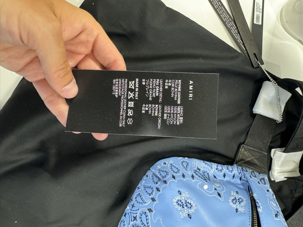 Amiri Amiri Bandana Nappa Leather Bumbag NEW 1800$ Size ONE SIZE - 9 Thumbnail