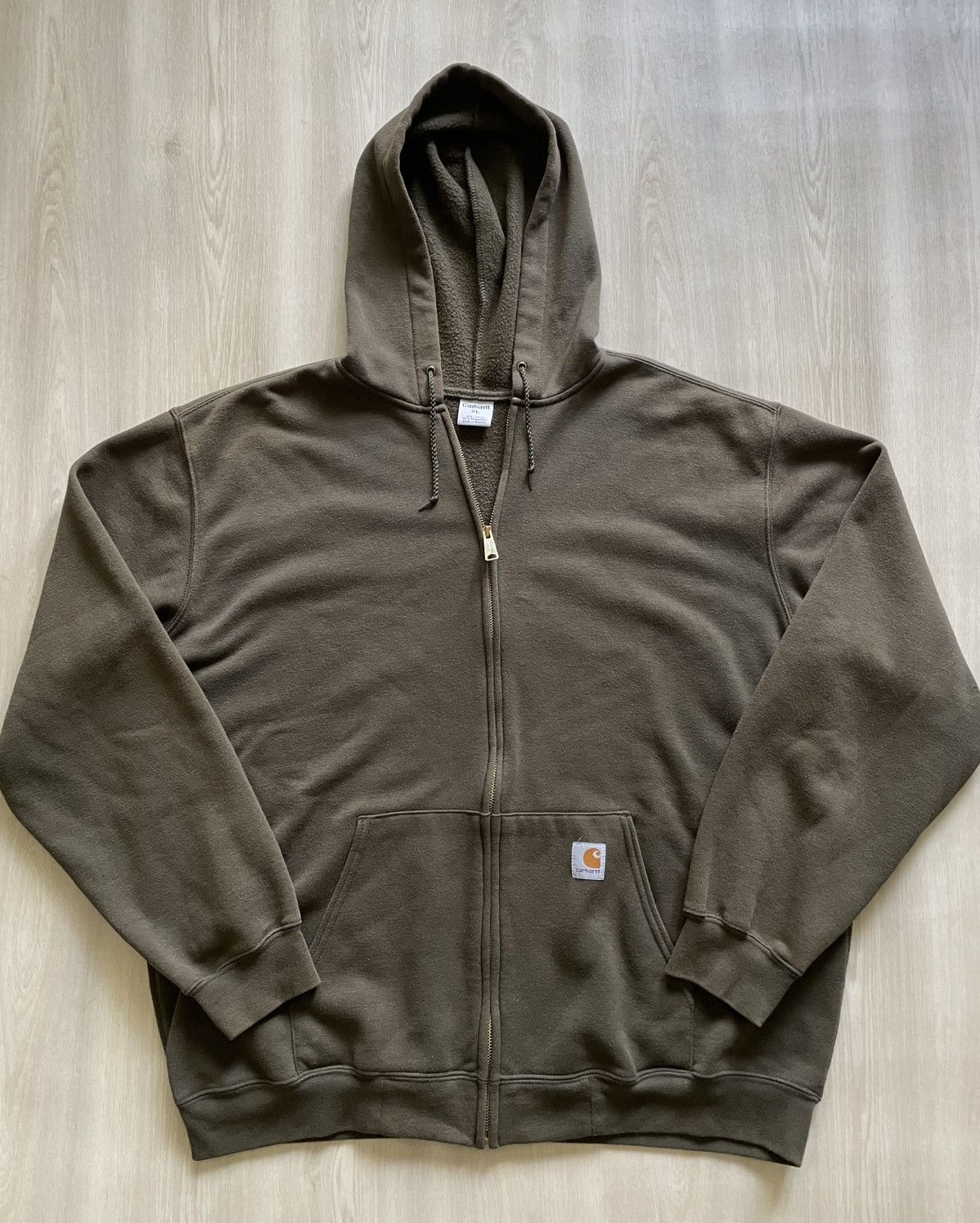 Carhartt Vintage Y2K Carhartt Olive Green Full Zip Hoodie Sz XL Size US XL / EU 56 / 4 - 1 Thumbnail
