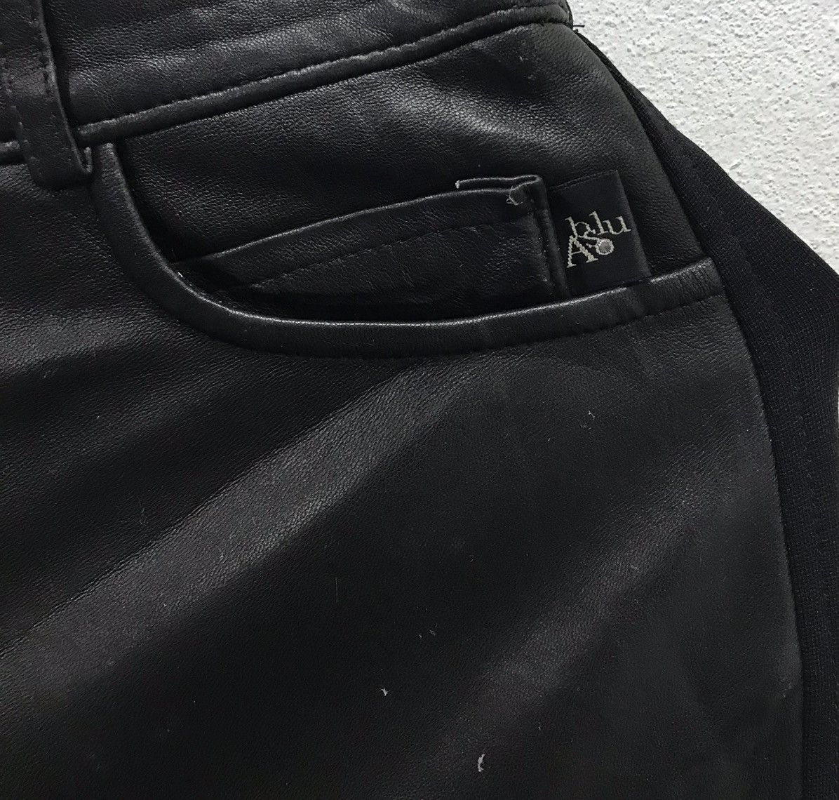 Leather × Vintage Vintage Aso Blu Confort Paris Leather/Agneau Pants Size US 26 / EU 42 - 6 Thumbnail