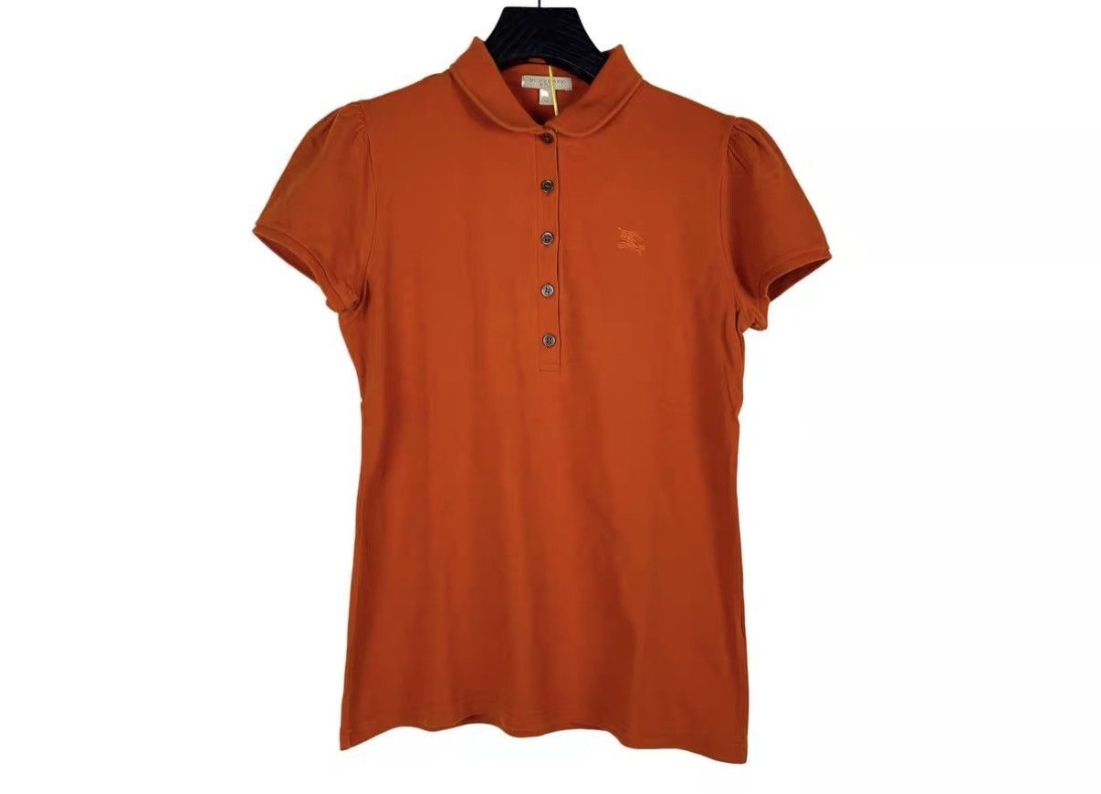 Burberry Burberry Orange Equestrian Knight Embroidered Polo Shirt J31 Size US M / EU 48-50 / 2 - 1 Thumbnail