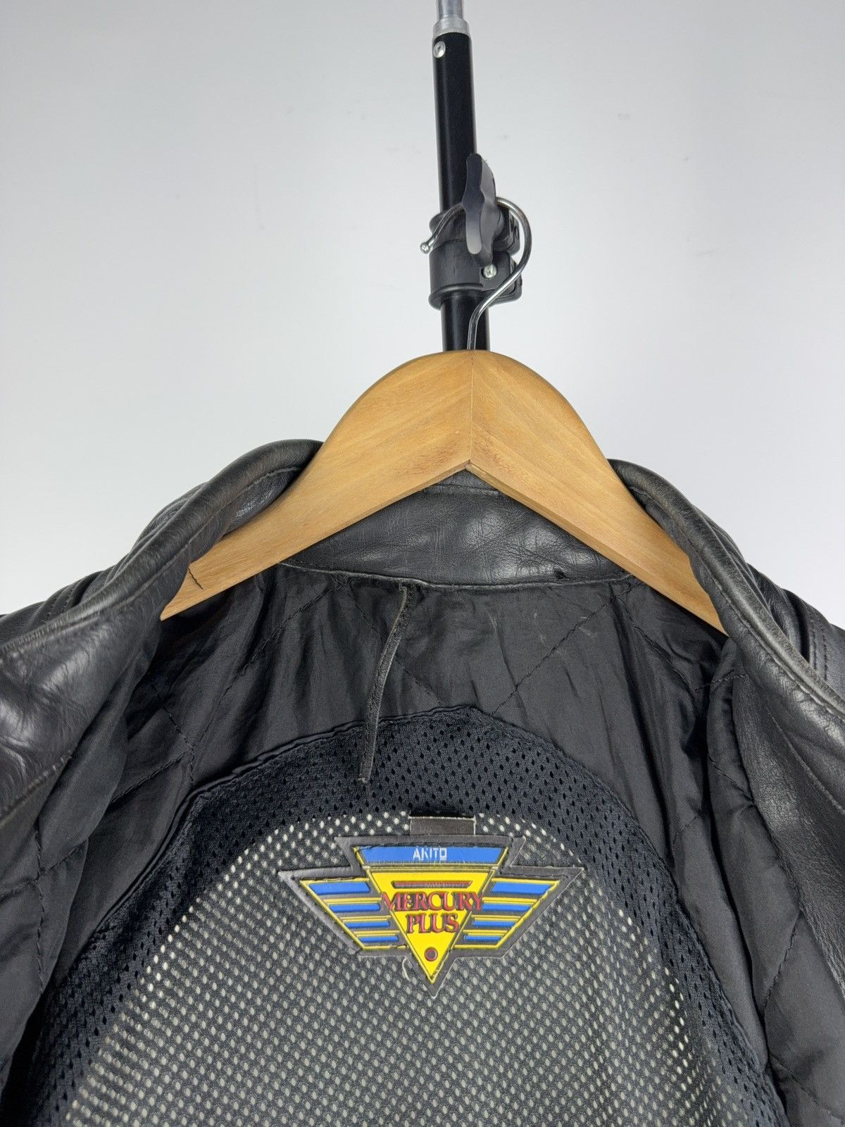 Leather Vntg 00s AKITO Heavy Leather Racing MOTO Bomber Jacket Punk Size US L / EU 52-54 / 3 - 21 Thumbnail