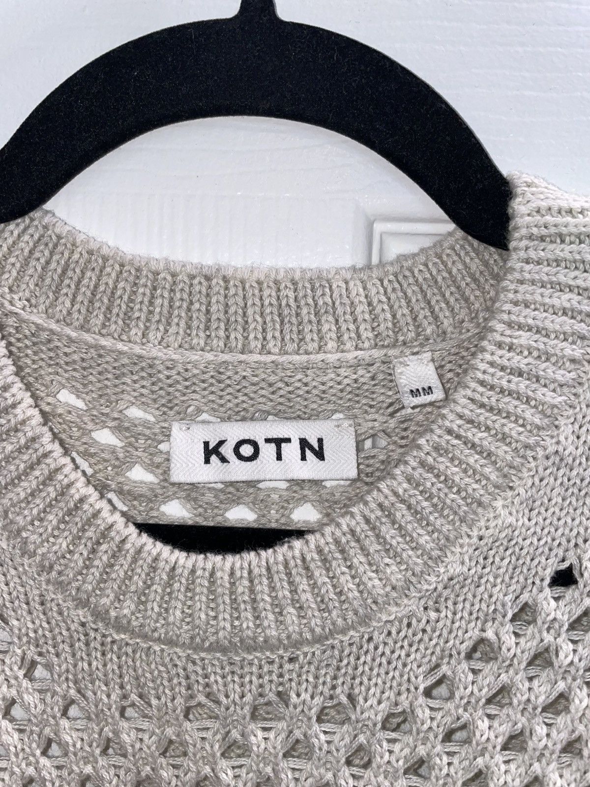 Kotn KOTN Nima Open Knit Crewneck Sweater Natural Oatmeal Size M Size US M / EU 48-50 / 2 - 4 Thumbnail