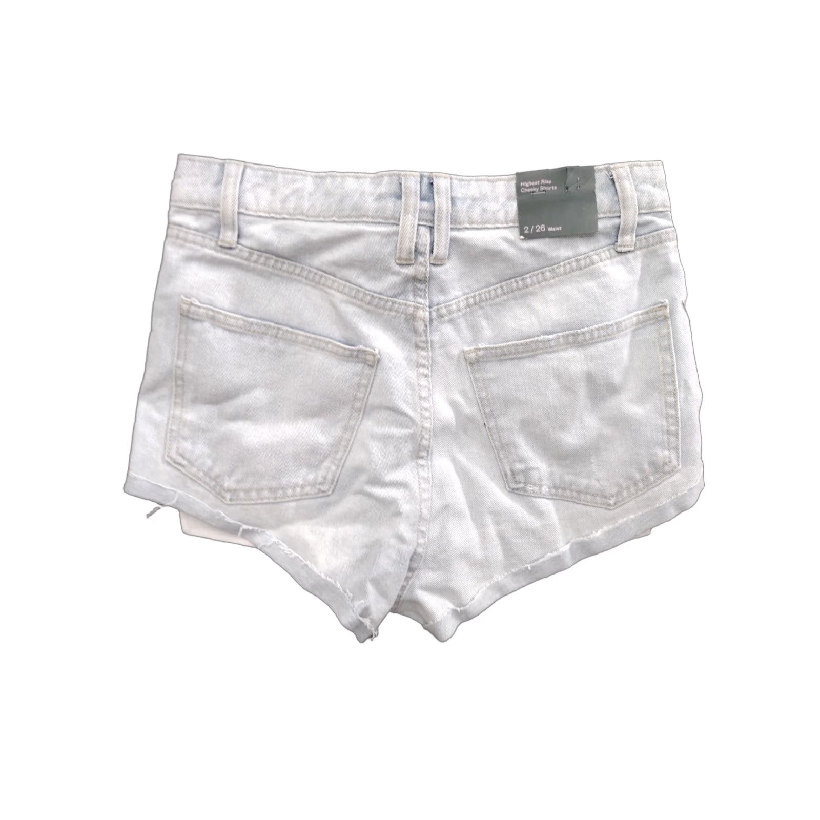 Vintage VINTAGE Wild Fable Highest Rise Denim Cropped Shorts Blue 2 28 in Light Wash 90s Daisy Pocket Womens Size 26" / US 2 / IT 38 - 1 Thumbnail