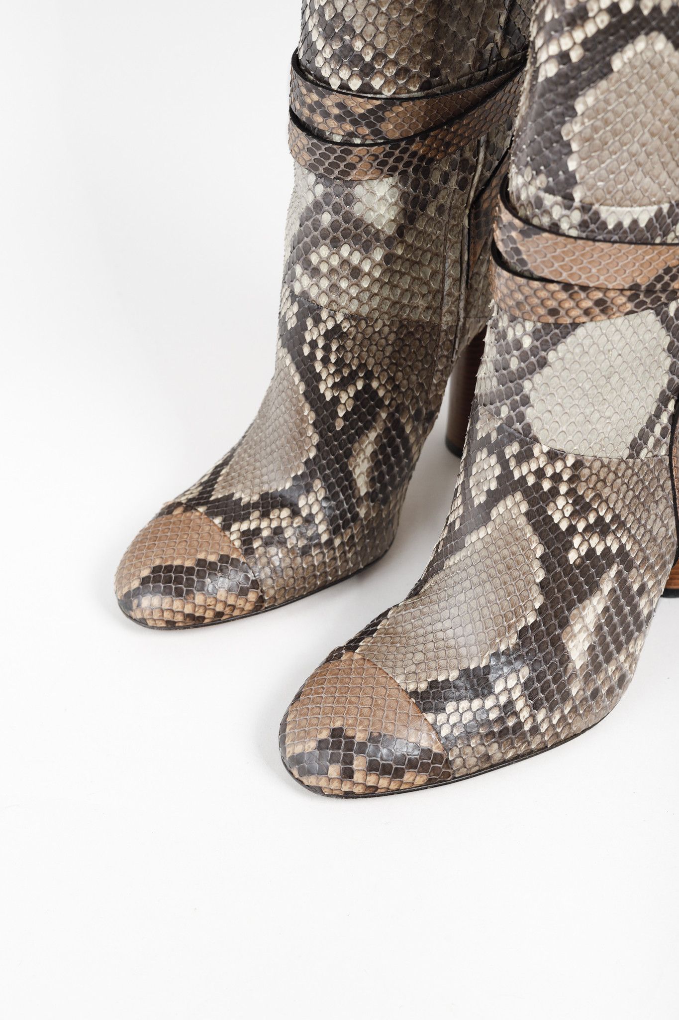 Gucci Gucci SS/15 Runway Python Buckled Knee-High Boots Size US 9 / IT 39 - 6 Thumbnail