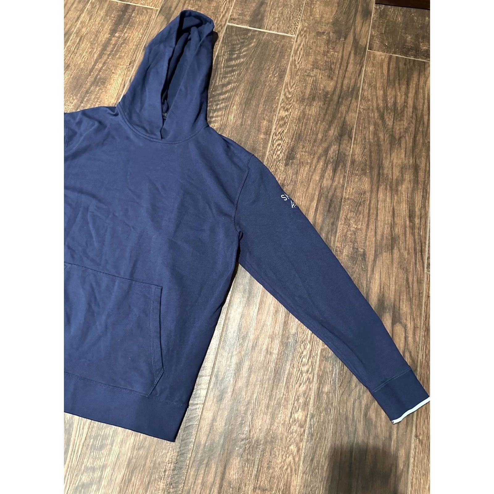 Vintage Greyson Hoodie Mens M Navy Pullover Long Sleeve Soft Pima Cotton Blend Casual Size US M / EU 48-50 / 2 - 2 Thumbnail