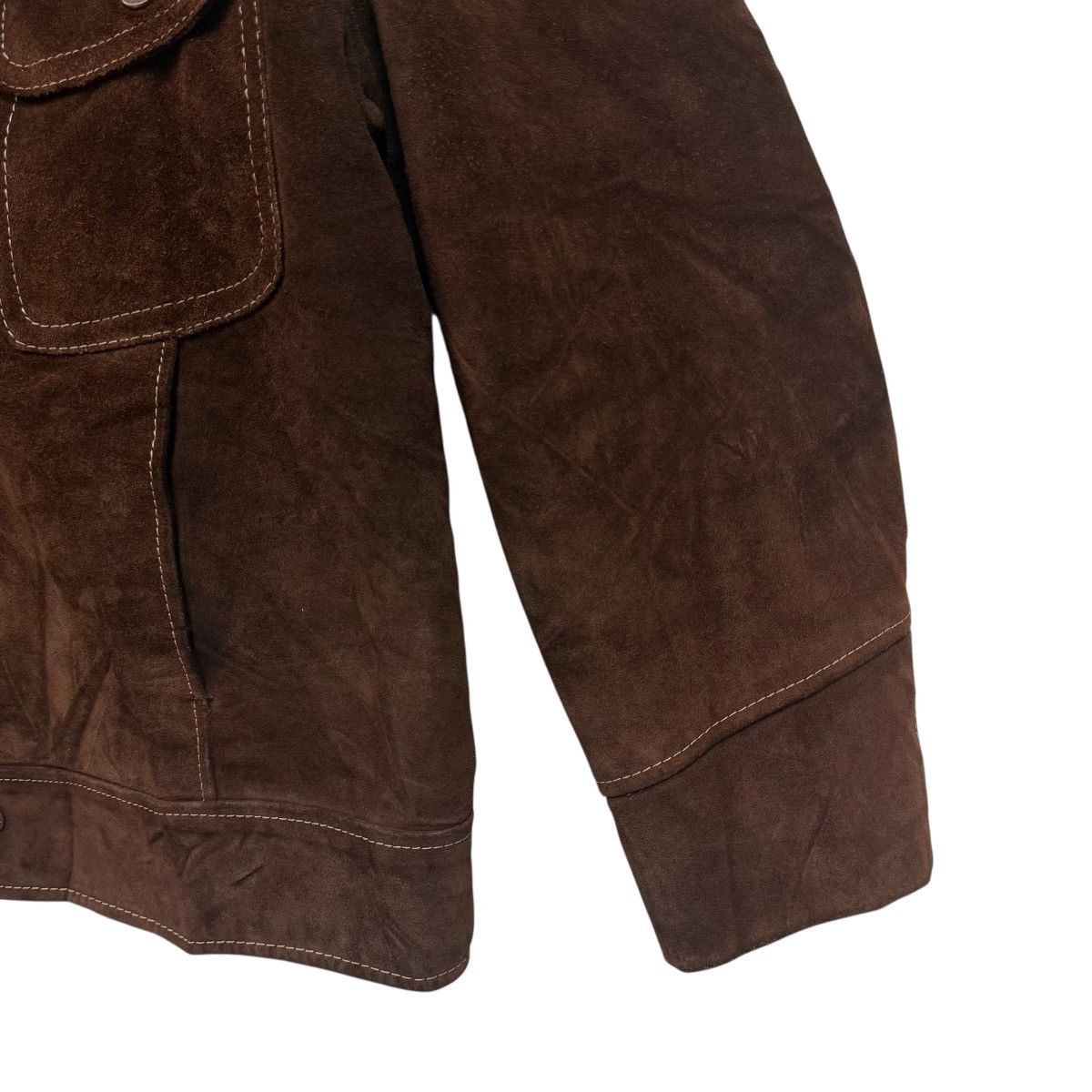 Towncraft Vintage 70s Jc Penny Suede Leather Jacket Sherpa Lining Size US L / EU 52-54 / 3 - 7 Thumbnail