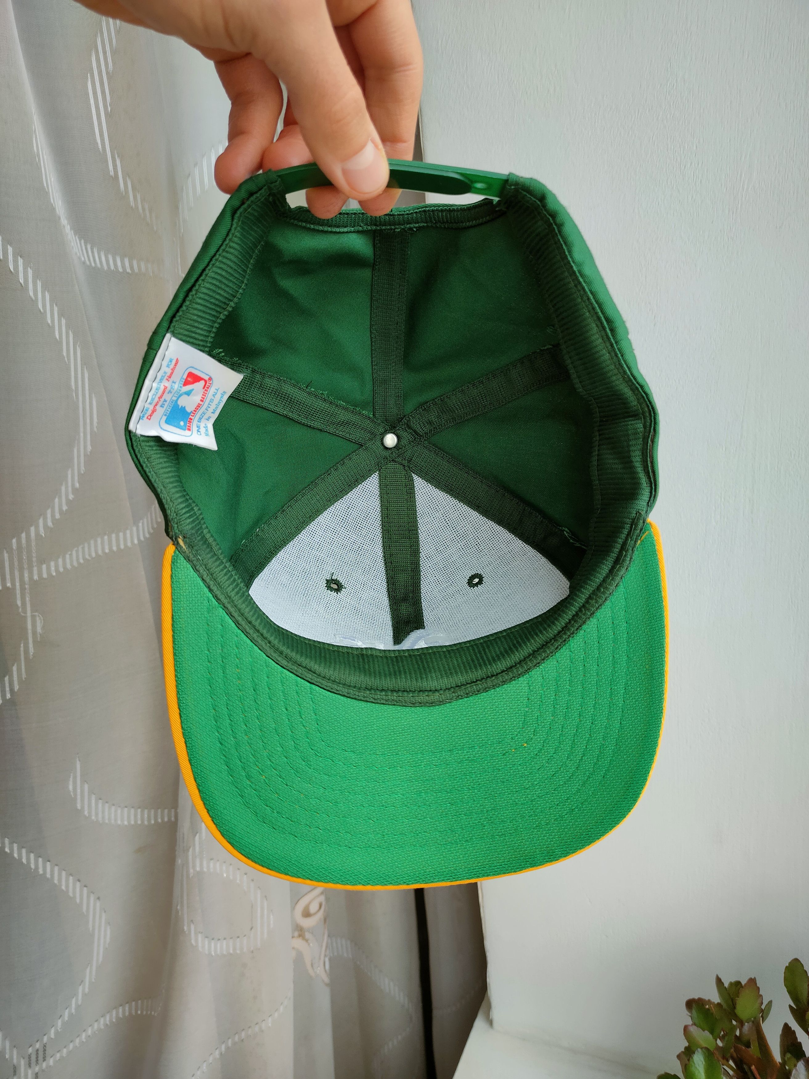 MLB × Sports Specialties Vintage Oakland A's Athletics Green Yellow MLB 80s Rare Cap Size ONE SIZE - 6 Thumbnail