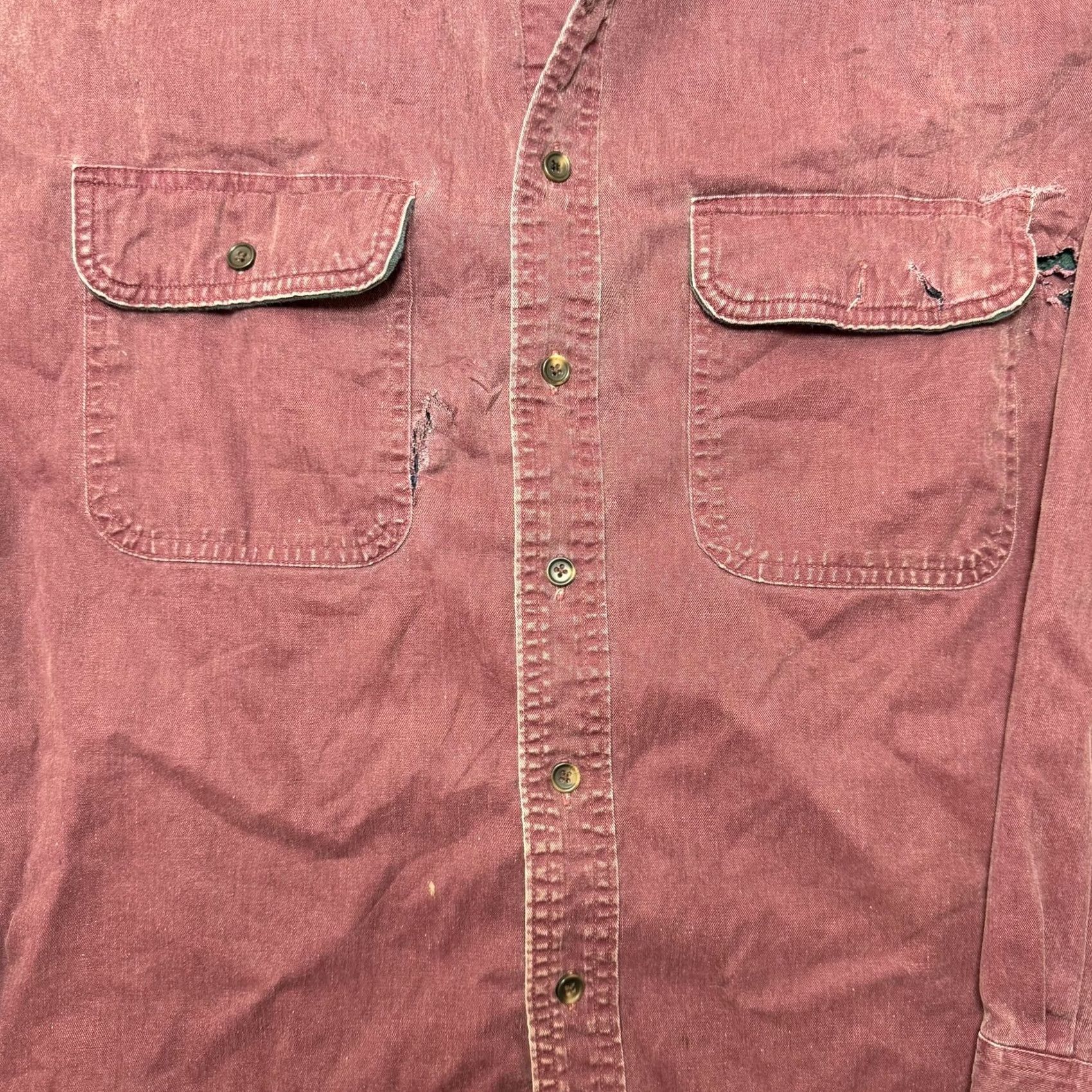 Vintage L.L. Bean Mens Large Red Corduroy Flannel Lined Long Sleeve Button Up Shirt Size US L / EU 52-54 / 3 - 2 Thumbnail