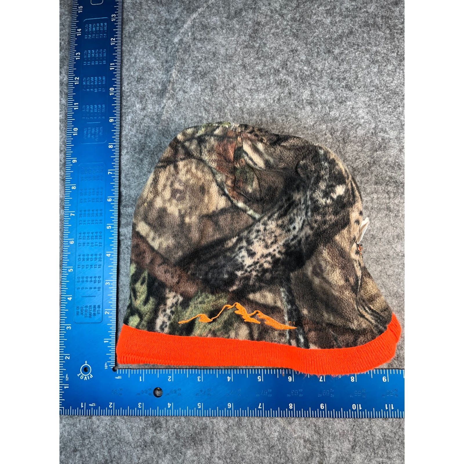 Vintage Rustic Ridge Beanie Toque Men One Size Orange Camo Knit 100% Acrylic Fish Camp Size ONE SIZE - 7 Thumbnail