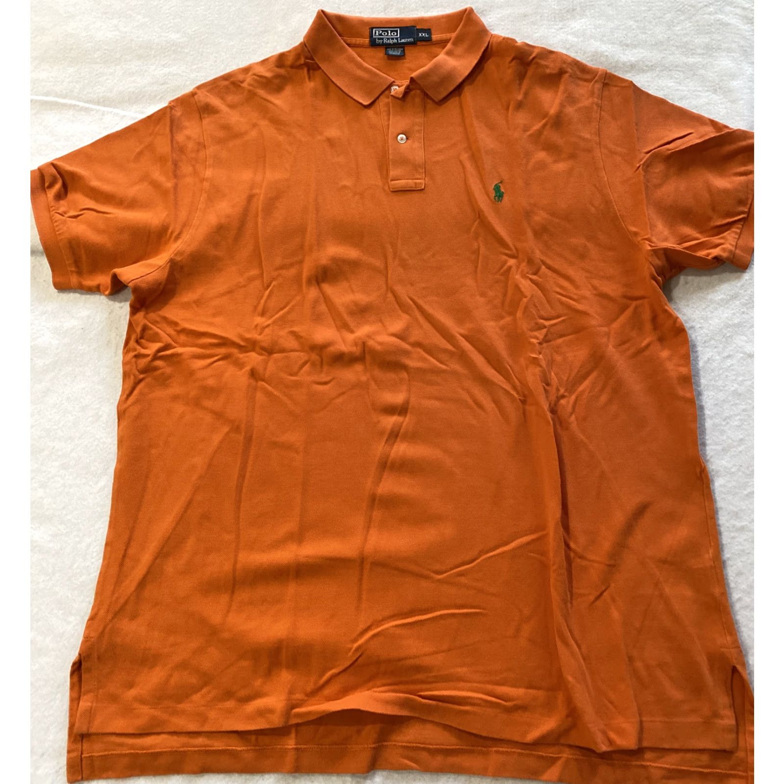 Polo Ralph Lauren Polo Ralph Lauren Polo Shirt Men’s XXL Orange Short Sleeve Casual Regular Fit Logo 100% Cotton Knit Button Collar Polo Shirt Mens Size US XXL / EU 58 / 5 - 2 Thumbnail