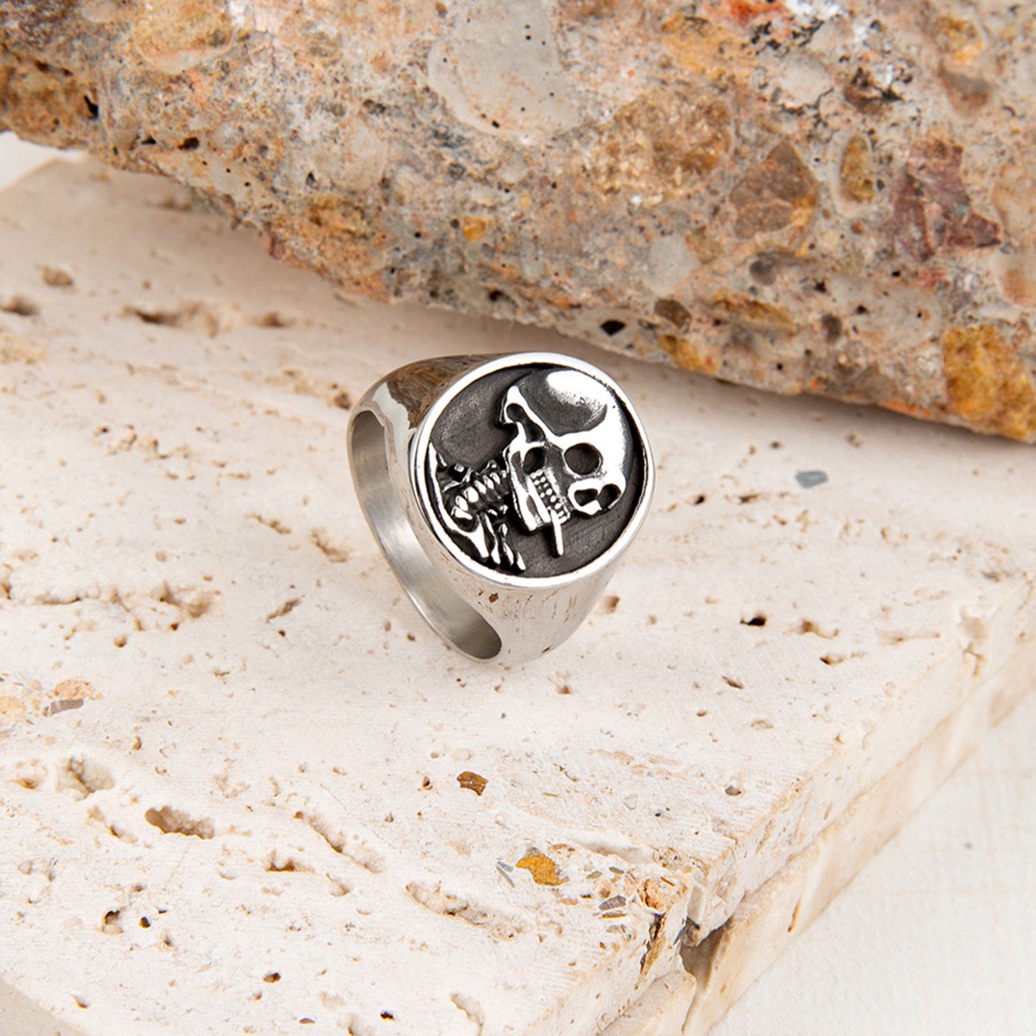 Jewelry Hip-hop Jewelry Rings Open Size Chrome Ring (Size 7-13) Size ONE SIZE - 1 Thumbnail