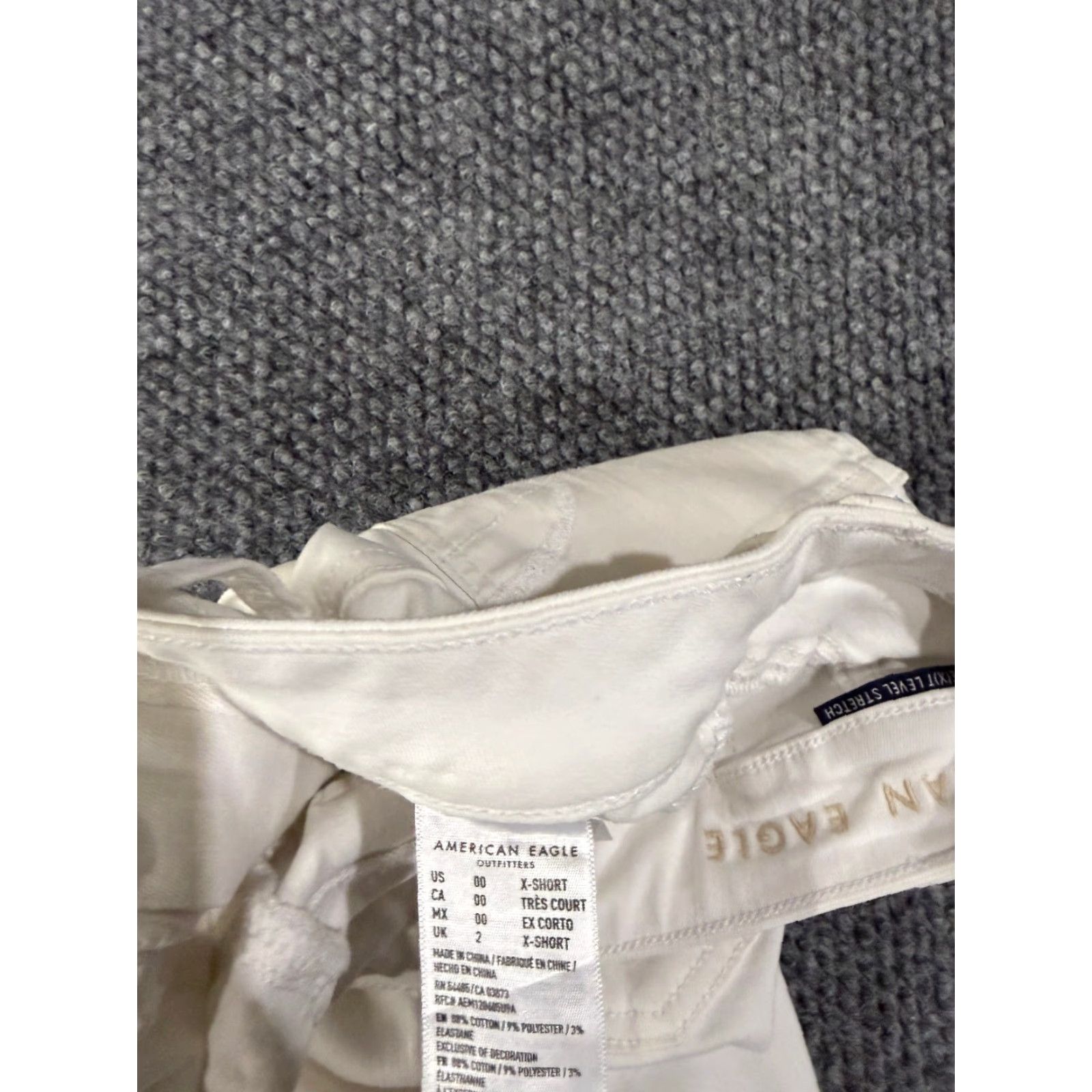 American Eagle Outfitters American Eagle Outfitters Jegging Womens 00 X Short White Skinny Stretch Denim Jeans Size 24" / US 00 / IT 34 - 6 Thumbnail