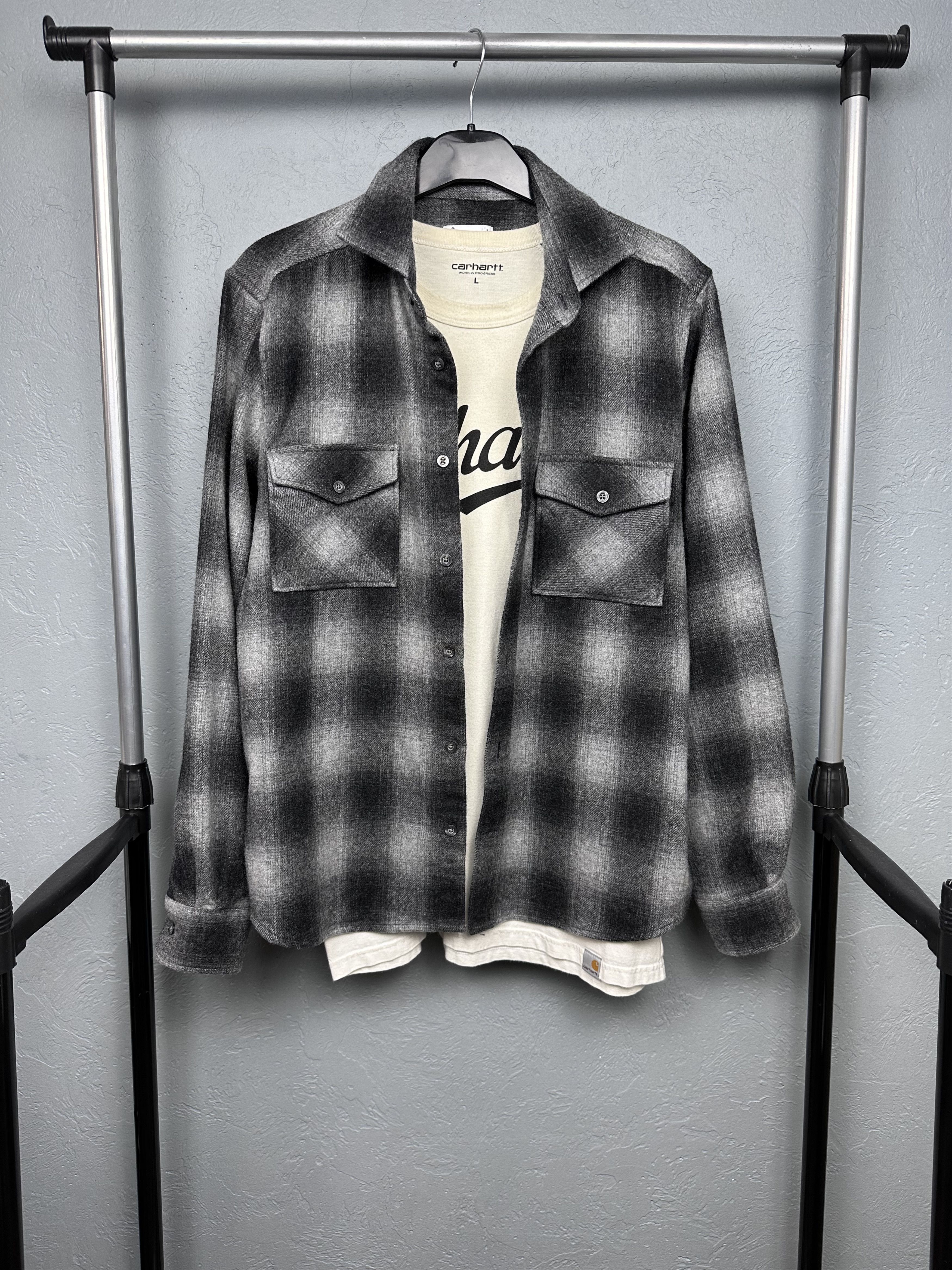 Flannel Reiss Mens Wool Flannel Plaid Shirt Size US M / EU 48-50 / 2 - 1 Thumbnail