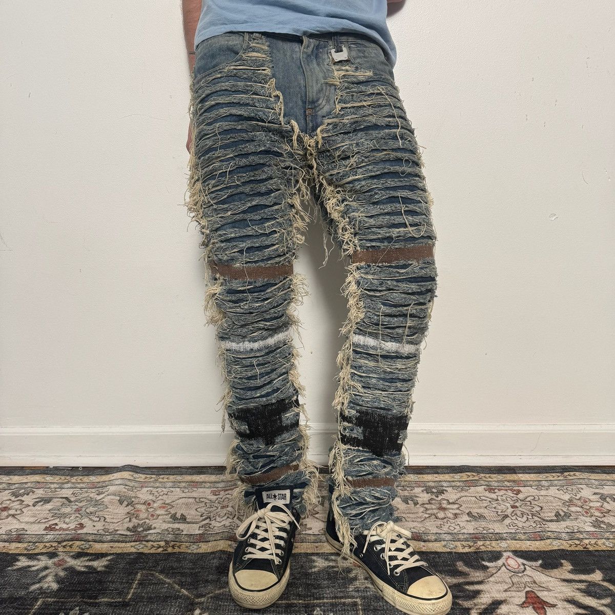 1017 ALYX 9SM 1017 ALYX 9SM x Blackmeans distressed denim Size US 31 - 1 Thumbnail