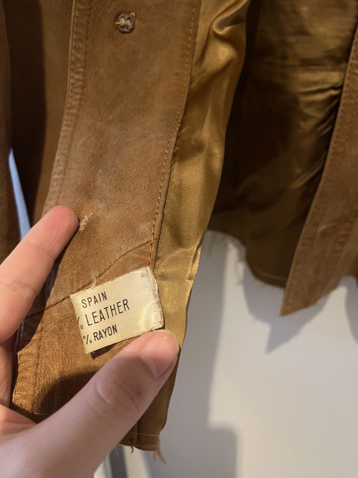 Vintage 70s camel suede casadesport cropped work jacket Size US L / EU 52-54 / 3 - 4 Thumbnail