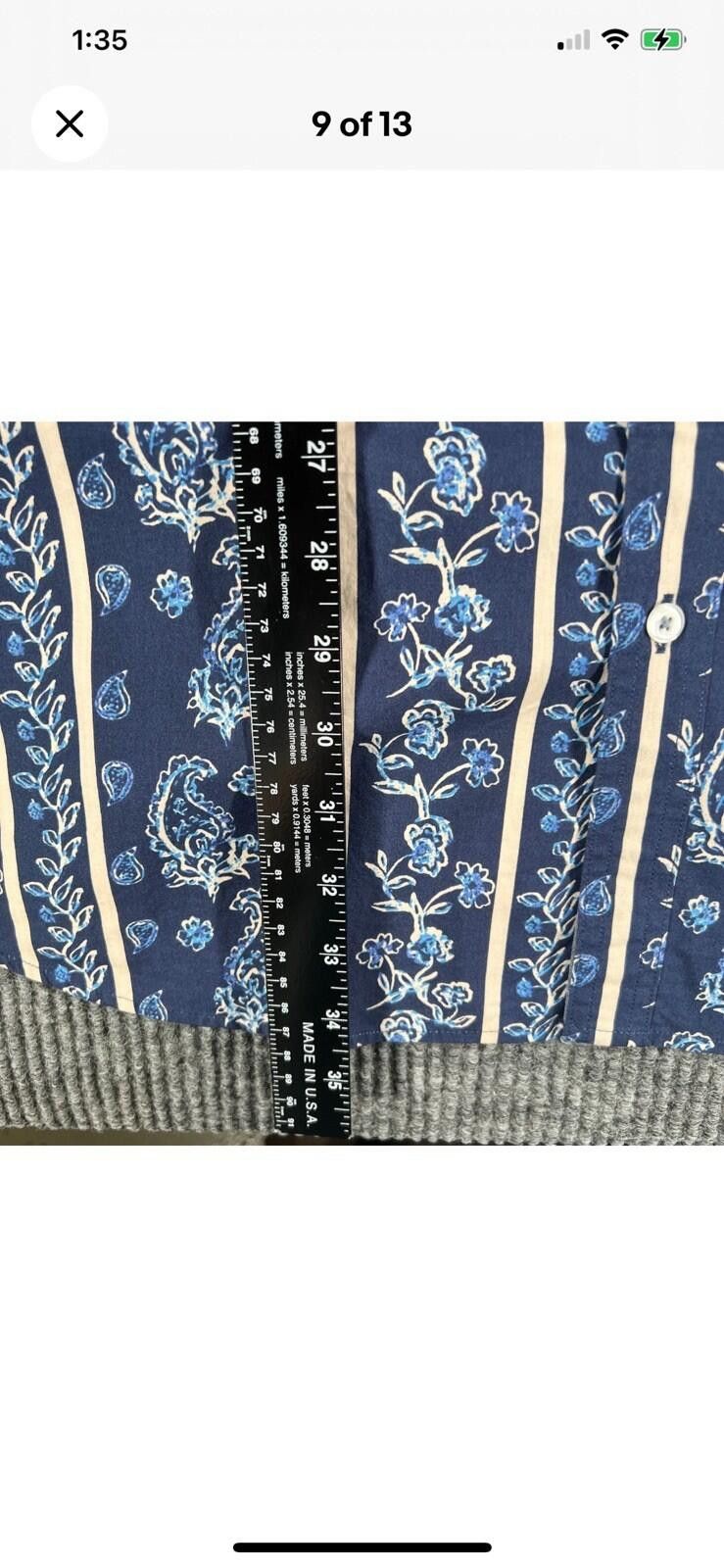 Cremieux Cremieux Shirt Men's XLT Extra Large Tall Blue Paisley Size US XL / EU 56 / 4 - 6 Thumbnail