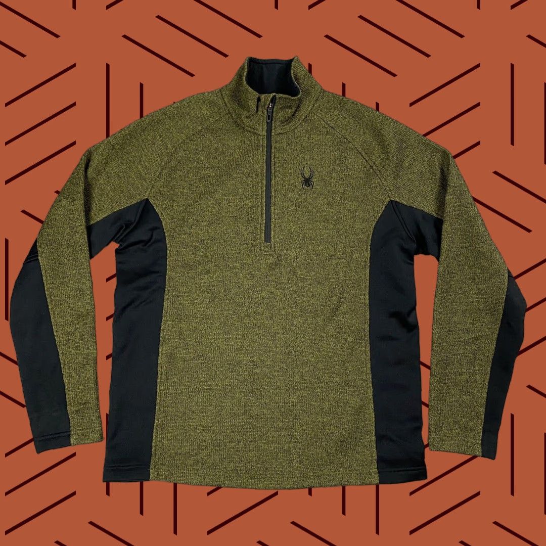 Spyder Spyder OUTBOUND Core Knit Mens Green Black 1/2 Zip Sweater Pullover Jacket L Size US L / EU 52-54 / 3 - 1 Thumbnail