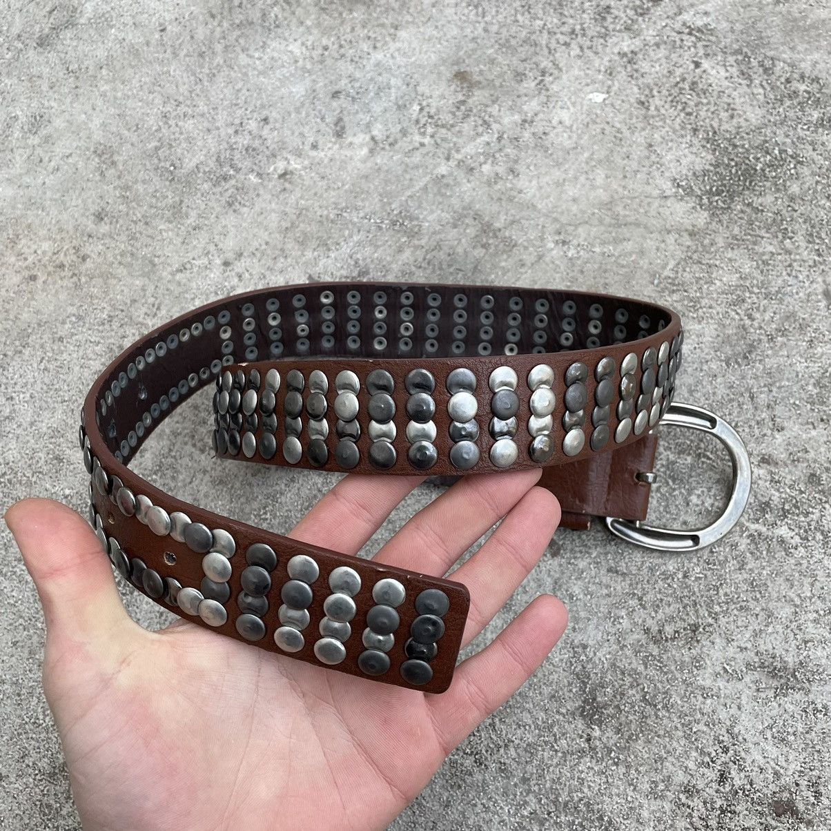 Vintage Vintage 90s Japanese Y2K Studded Belt Punk Goth Logo Boxy OS Size ONE SIZE - 2 Thumbnail