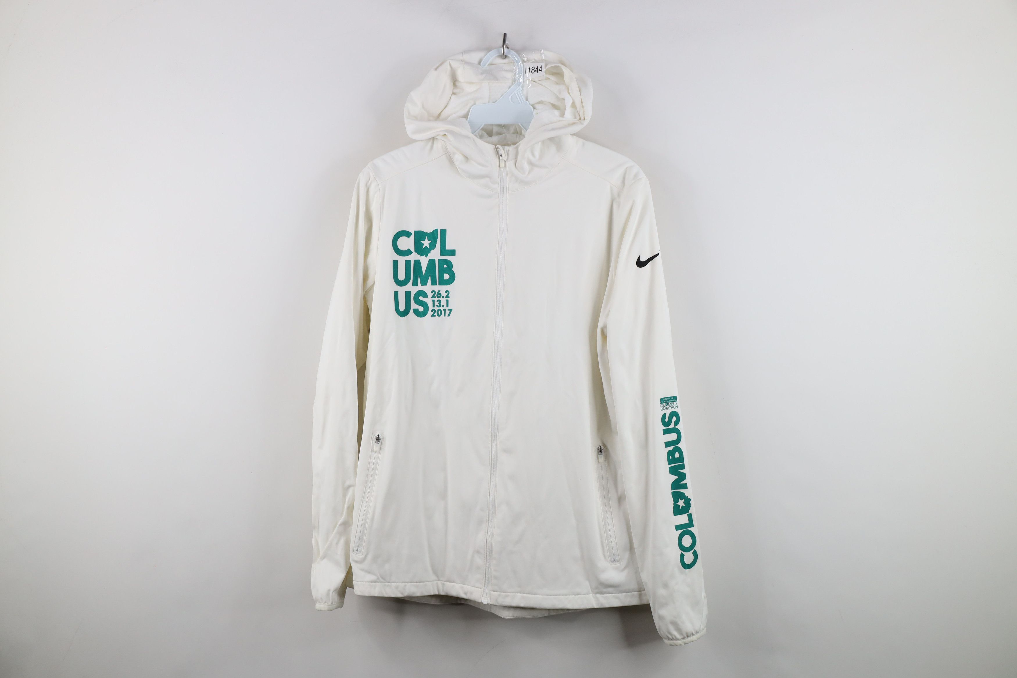Nike Nike Golf Columbus Marathon Fleece Lined Hooded Jacket White Size M / US 6-8 / IT 42-44 - 1 Thumbnail