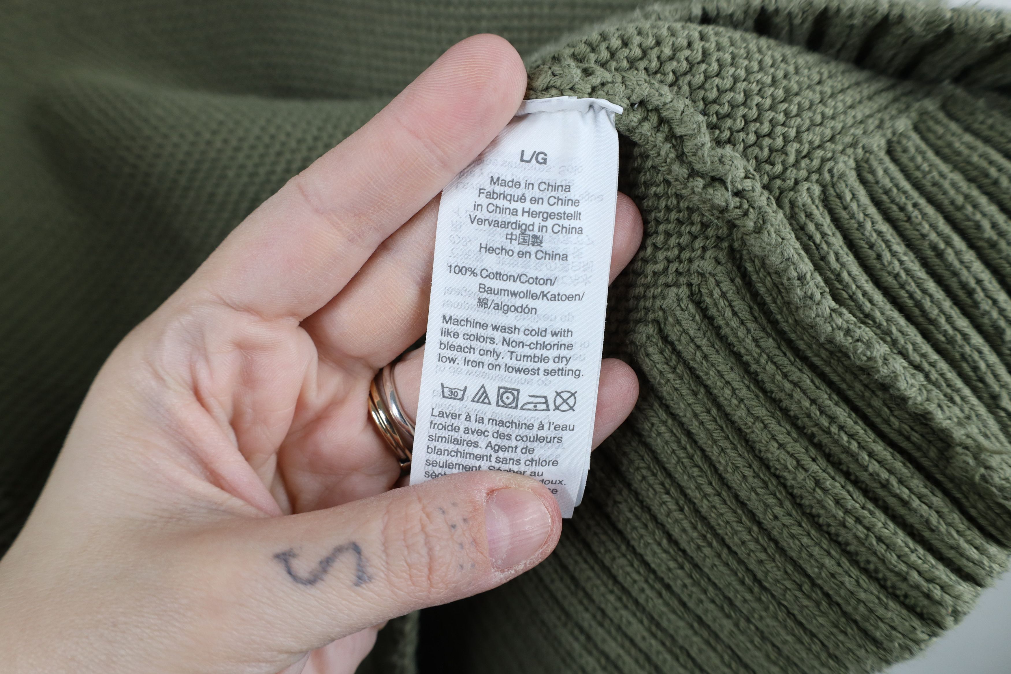 J.Crew × Vintage J Crew Blank Heavyweight Organic Cotton Thermal Knit Sweater Size US L / EU 52-54 / 3 - 7 Thumbnail