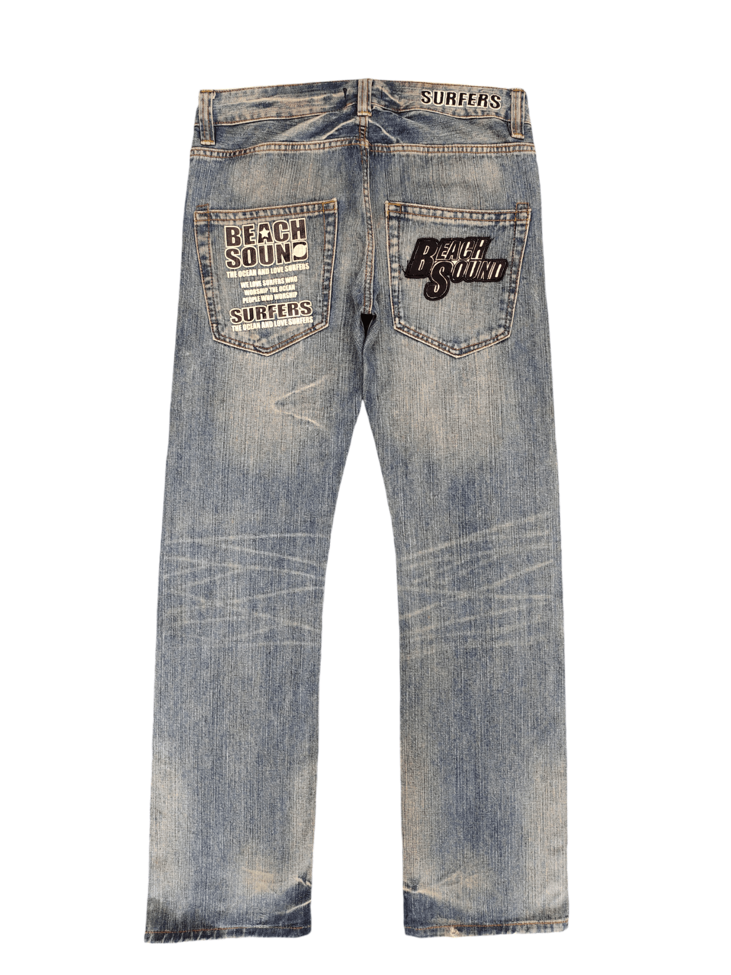 Hysteric Glamour × Undercover Japanese Beach Sound Embroidered Distress Jeans Undercover Size US 32 / EU 48 - 11 Thumbnail