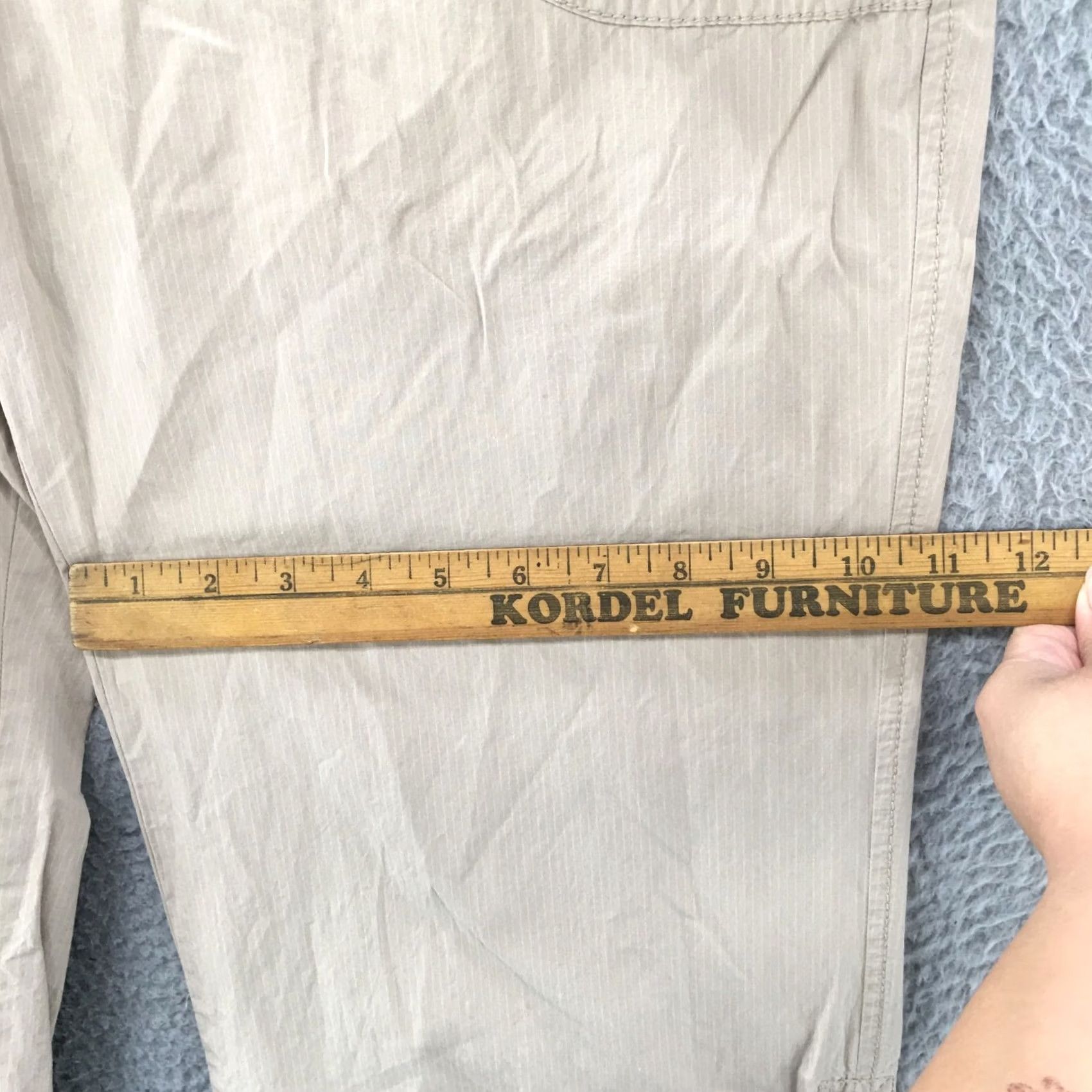 Calvin Klein Calvin Klein Capri Pants Womens 10 Beige Flat Front Straight Leg Mid Rise Zip Size 32" / US 10 / IT 46 - 6 Thumbnail