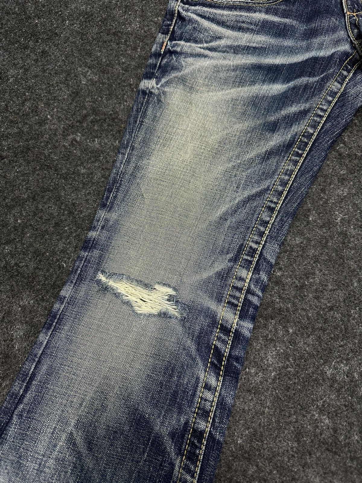 Hysteric Glamour Lolita Concert Club Flare Distressed Denim 29x29 F47 Size US 29 - 3 Thumbnail