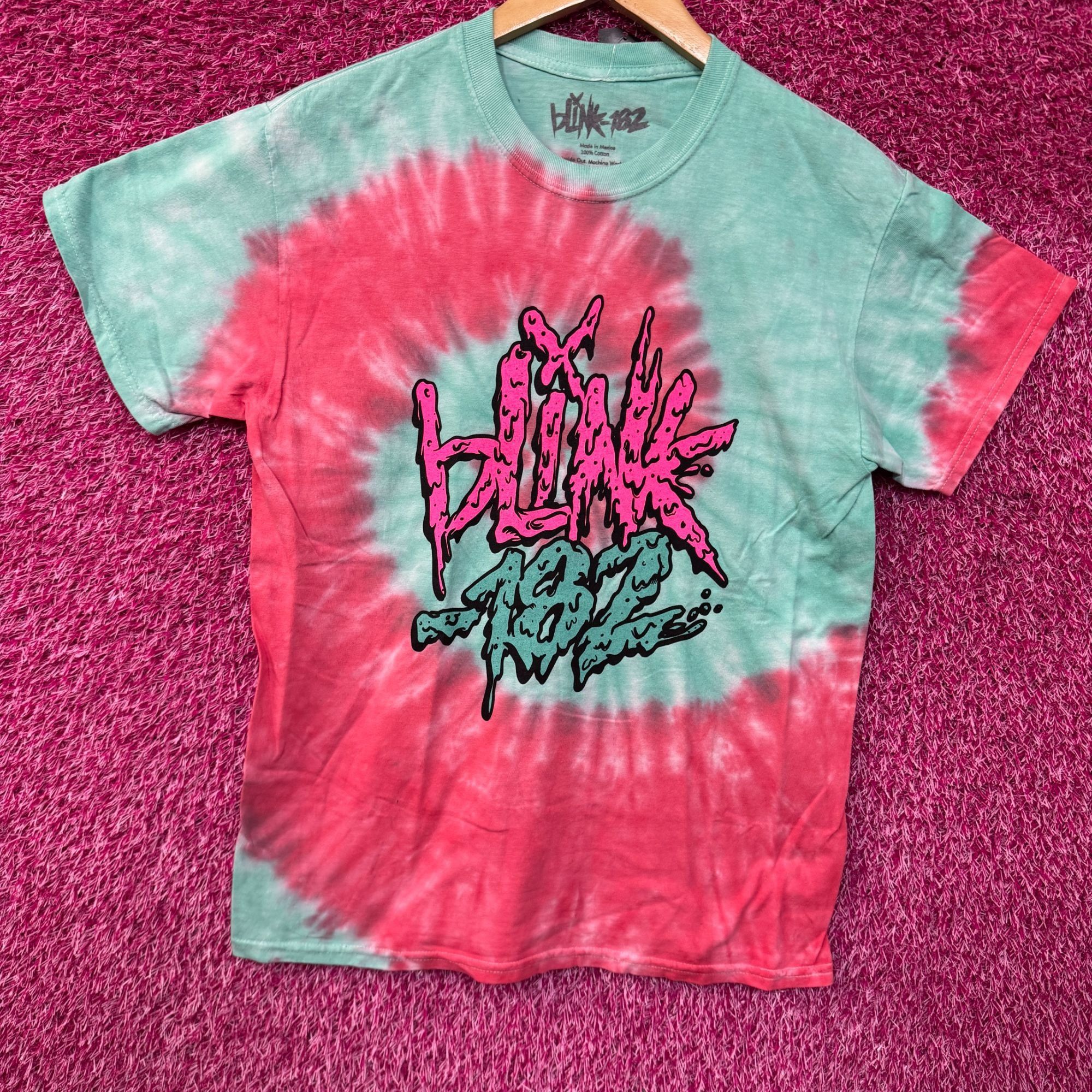 Band Tees Blink-182 Toxic Sludge Spell Out Pop Punk Band Tie Dye M Size US M / EU 48-50 / 2 - 1 Thumbnail