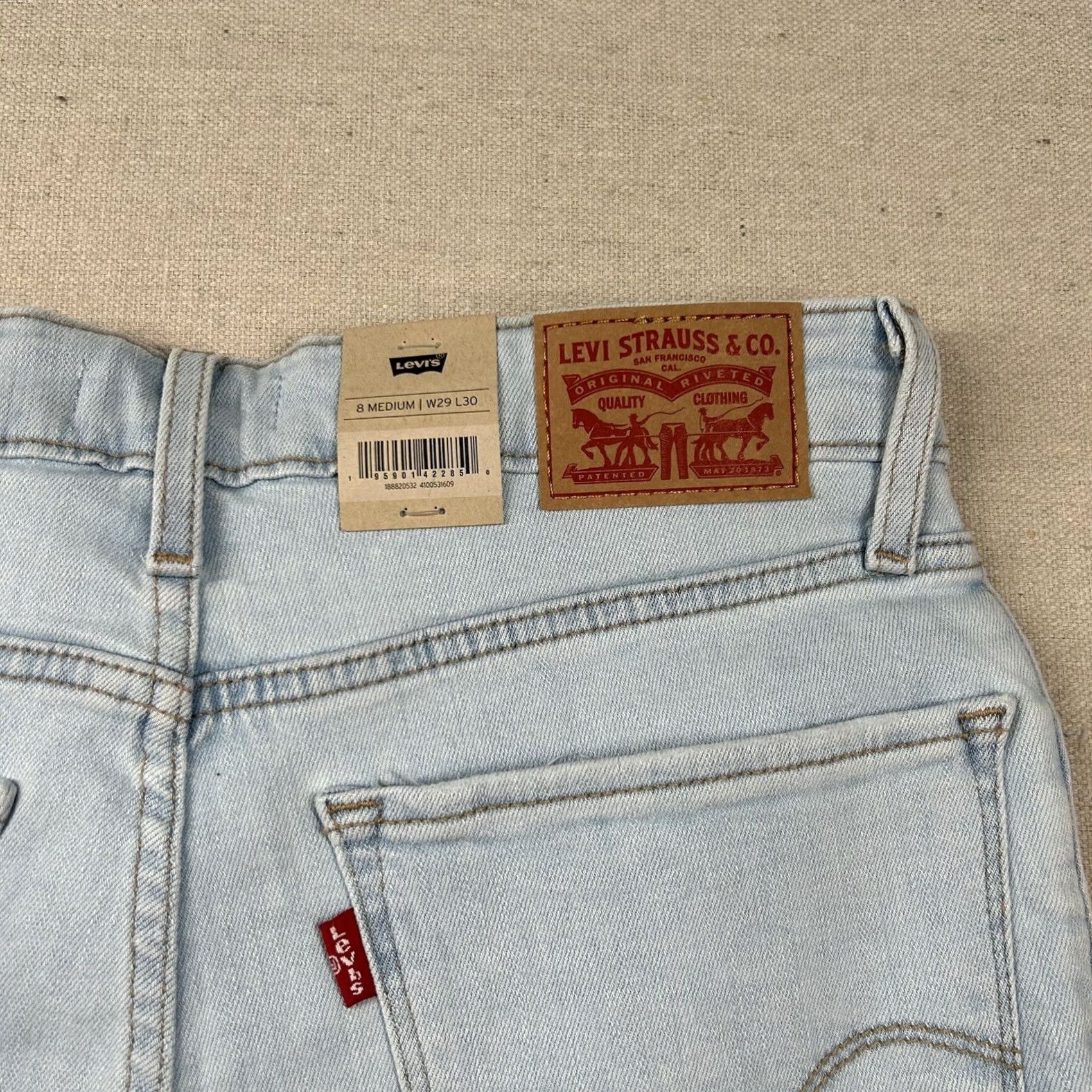 Levi's VINTAGE Levi's Jeans Womens 29 High Rise Skinny 29x30 Distressed Light Wash Denim Blue Cotton Viscose 5-Pocket Mens Womens Size 29" - 6 Thumbnail