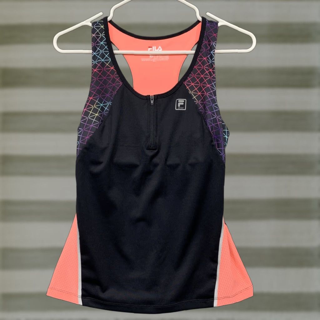 Fila Fila Sport Athletic Top Women’s XS Black Multi-Color Racerback Bra Size XS / US 0-2 / IT 36-38 - 1 Thumbnail