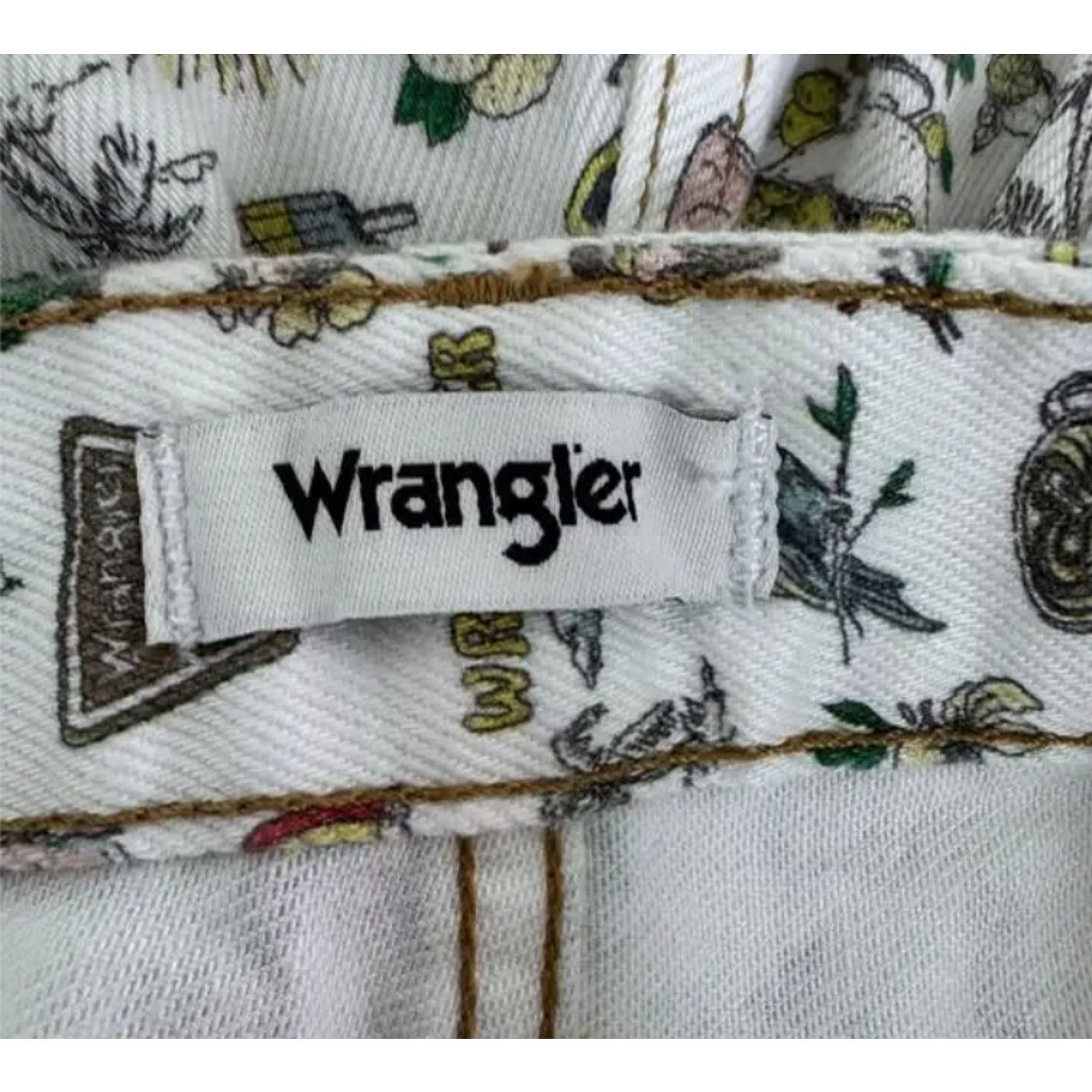 Wrangler WRANGLER LIFE'S LEMONS HI RISE KICK FLARE WHITE DENIM JEANS Size 28" / US 6 / IT 42 - 10 Thumbnail