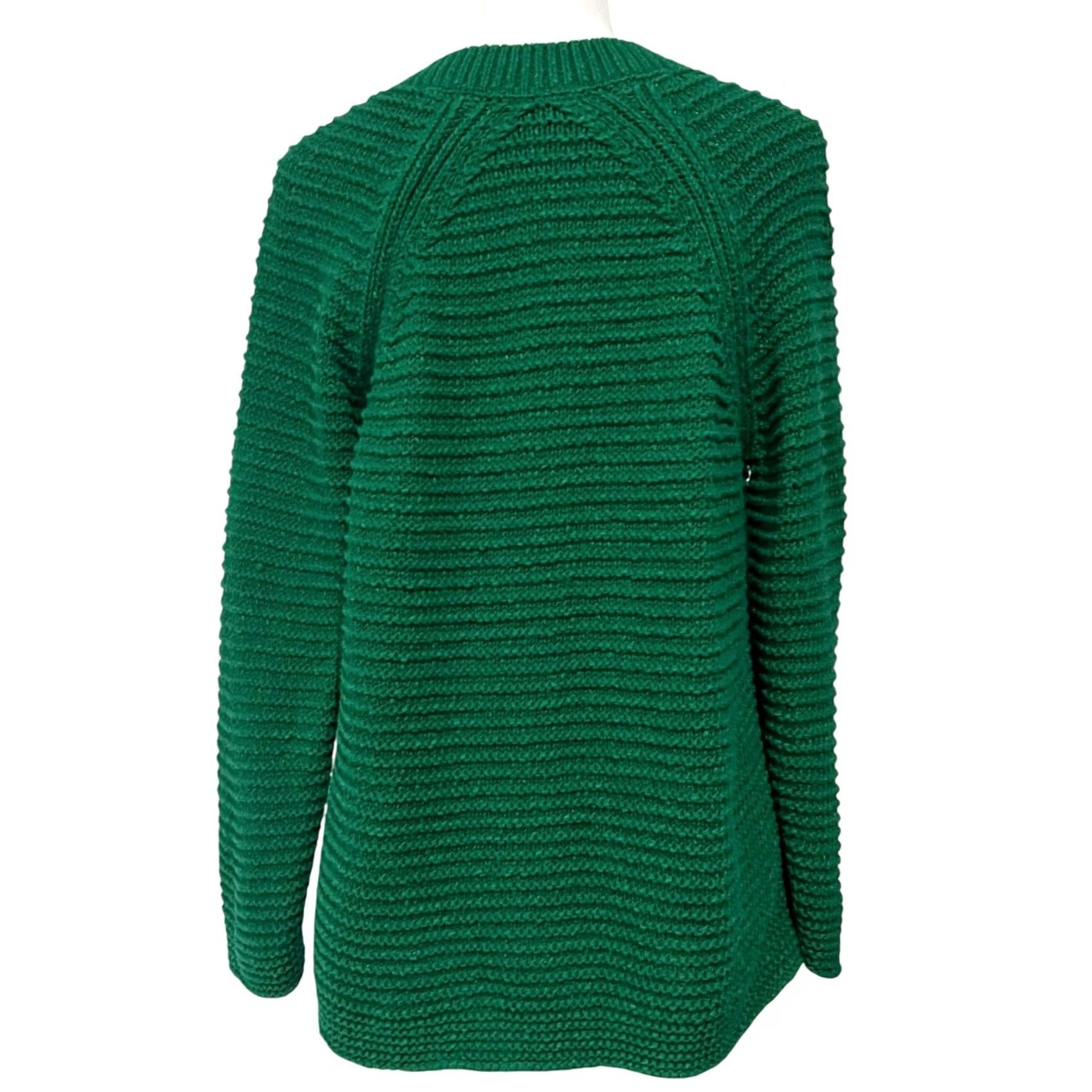 J. Jill J.Jill Wearever Textured Split Neck Sweater Emerald Green Pullover Petite XL Women’s Shirt/Top Size XL / US 12-14 / IT 48-50 - 7 Thumbnail