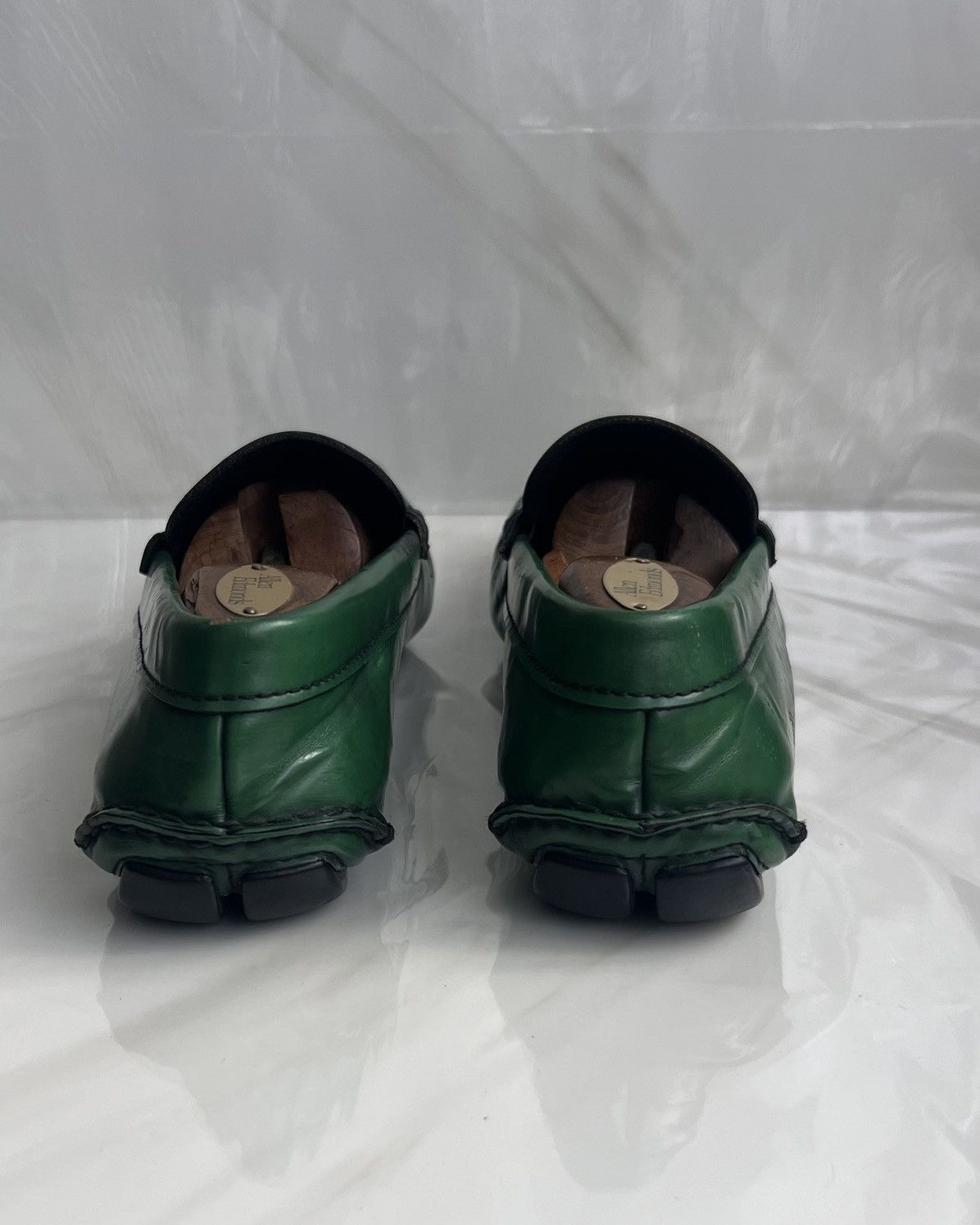 Prada Prada Green Leather Moccasin slip on Penny loafers Size US 10.5 / EU 43-44 - 8 Thumbnail