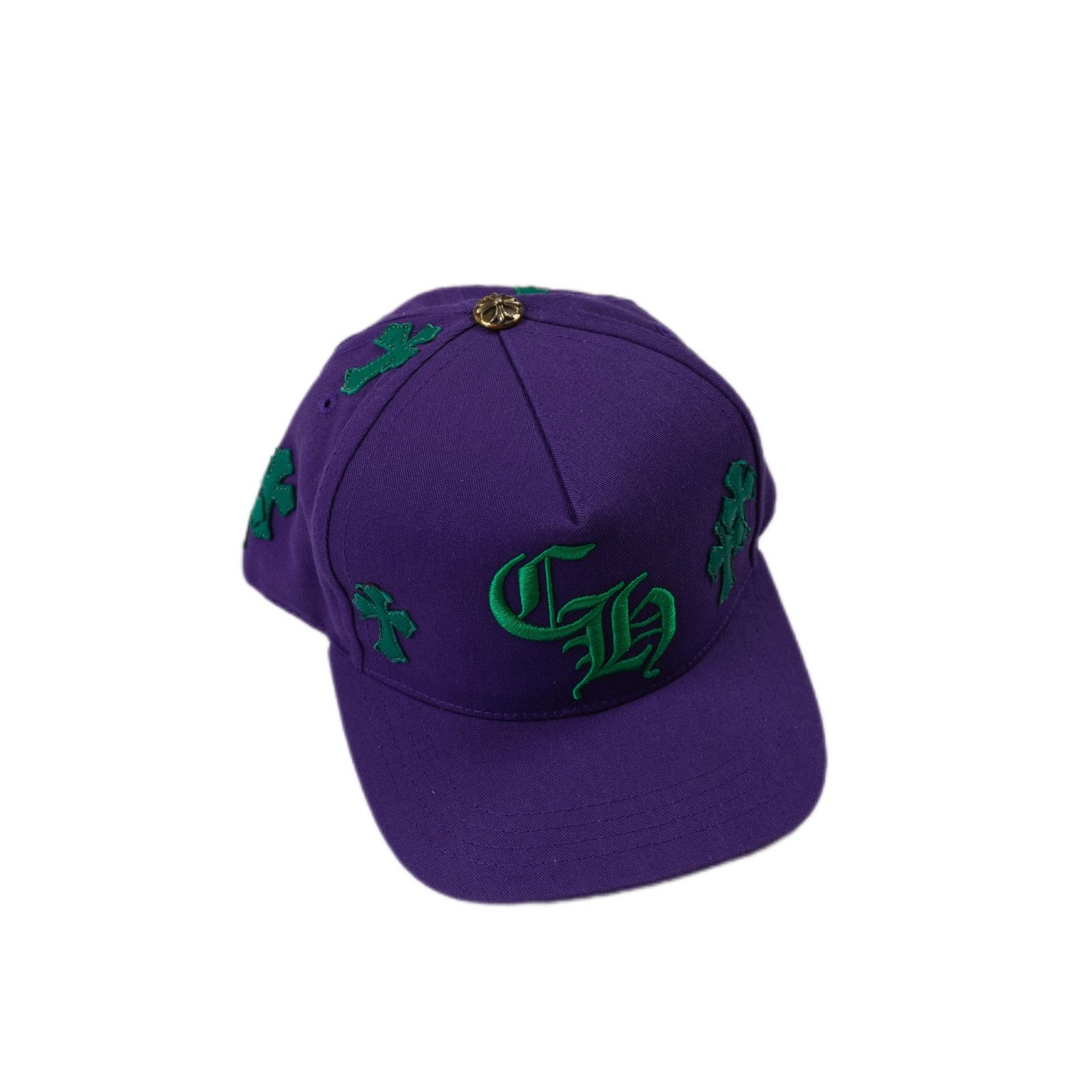 Chrome Hearts CH Embroidered Green Cross Patch Purple Cap Size ONE SIZE - 2 Thumbnail