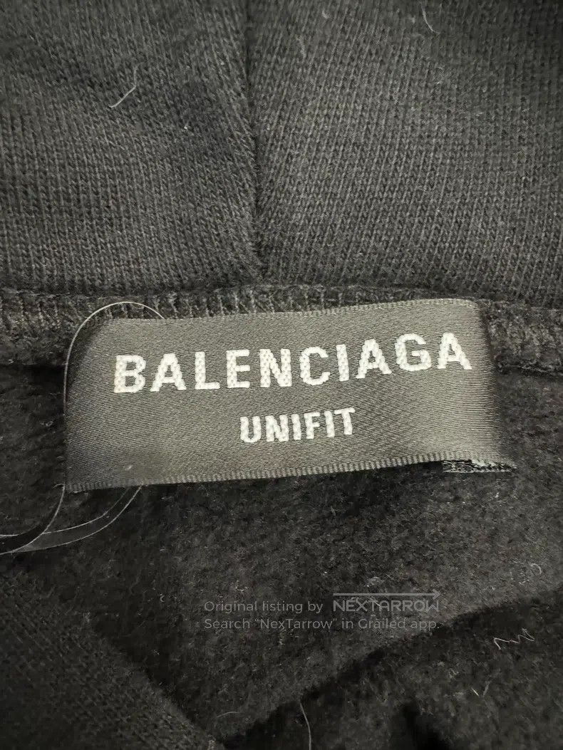 Balenciaga Balenciaga Color Block Fringe Printed Logo Black Hoodie Size US XS / EU 42 / 0 - 5 Thumbnail