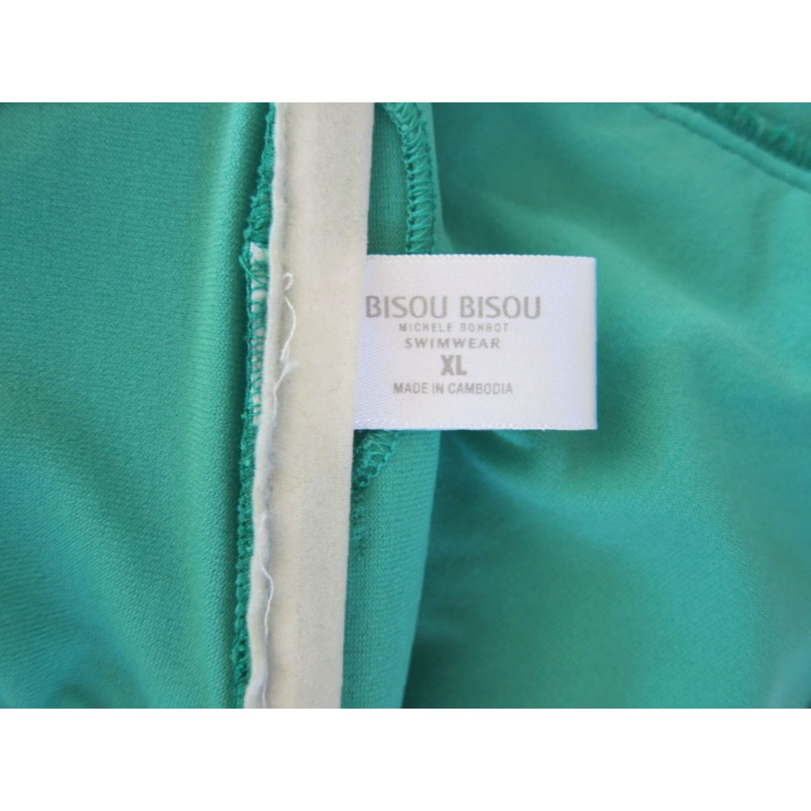 Vintage VINTAGE Bisou Bisou Green Halter Built In Bra Swim Tankini Top Women XL Size XL / US 12-14 / IT 48-50 - 4 Thumbnail