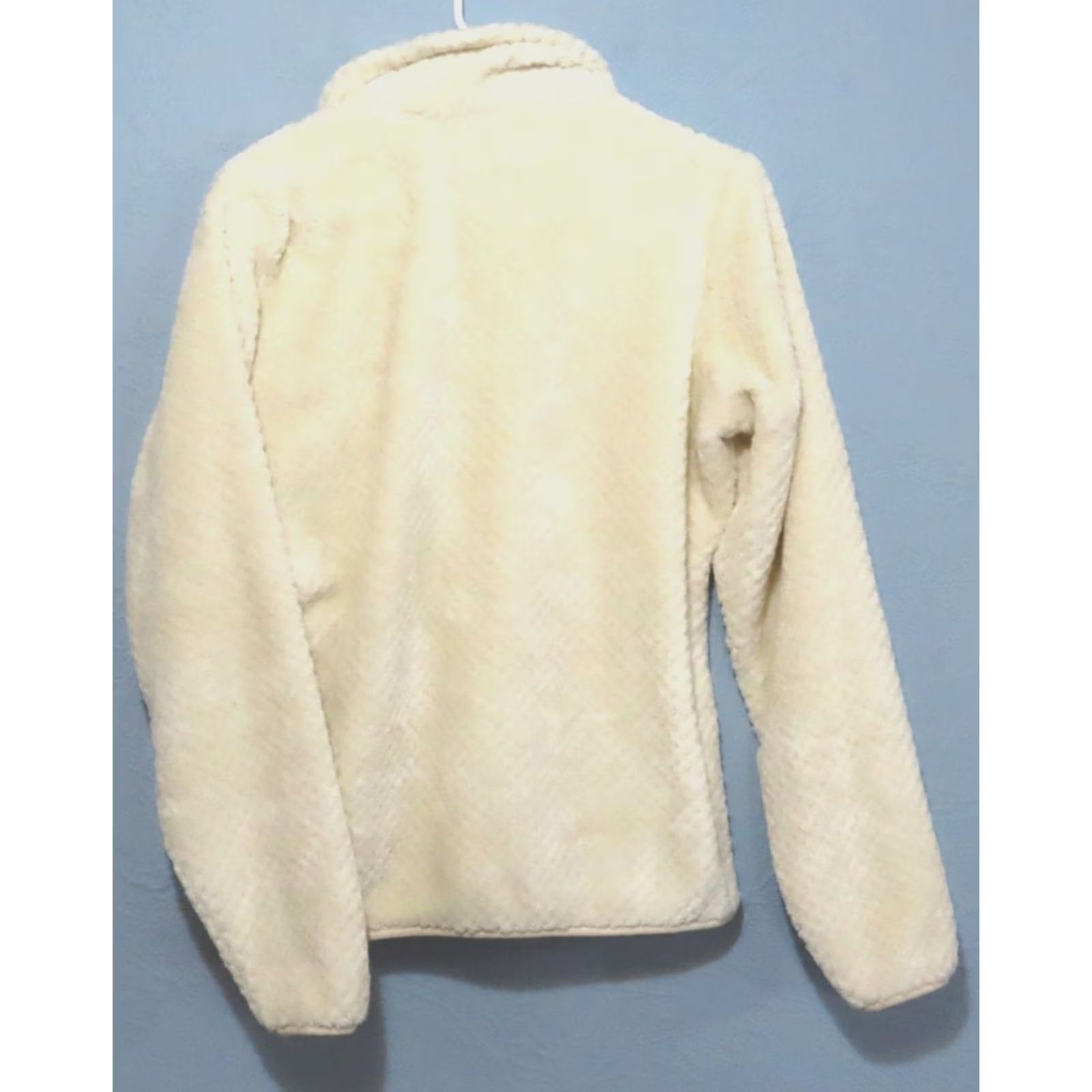Vintage Columbia Women's M Fire Side 1/4 Zip Sherpa Fleece Chalk White Shirt Womens Regular Mock Neck Long Sleeve Knit Sweatshirt Size M / US 6-8 / IT 42-44 - 7 Thumbnail