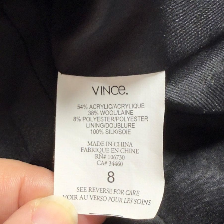 Vince Vince Black Tweed Boucle Wool Blend Blazer Jacket Sz 8 Size M / US 6-8 / IT 42-44 - 7 Thumbnail