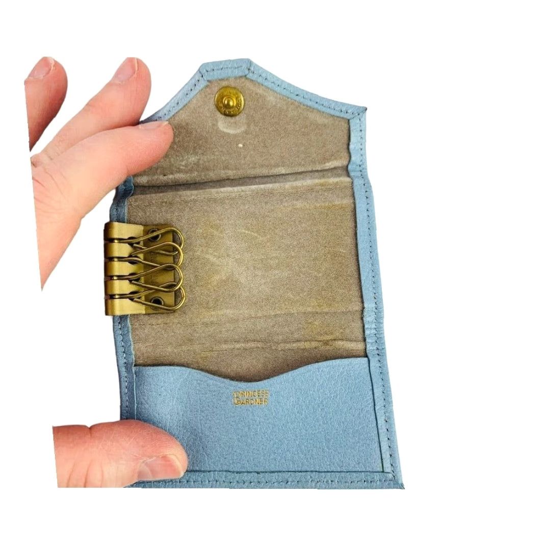 Vintage Princess Gardner Blue Key Holder Card Wallet Envelope Style Wallet 3.5" x 2" Blue Womens Mens Girls Size ONE SIZE - 5 Thumbnail