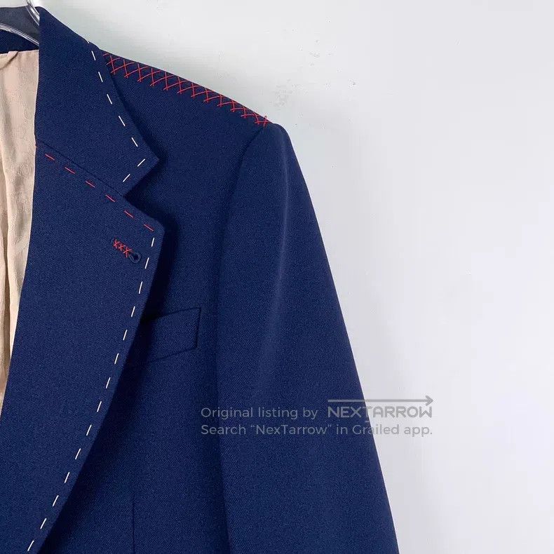 Gucci Gucci Blue logo lapel long-sleeved suit jacket Size US M / EU 48-50 / 2 - 3 Thumbnail