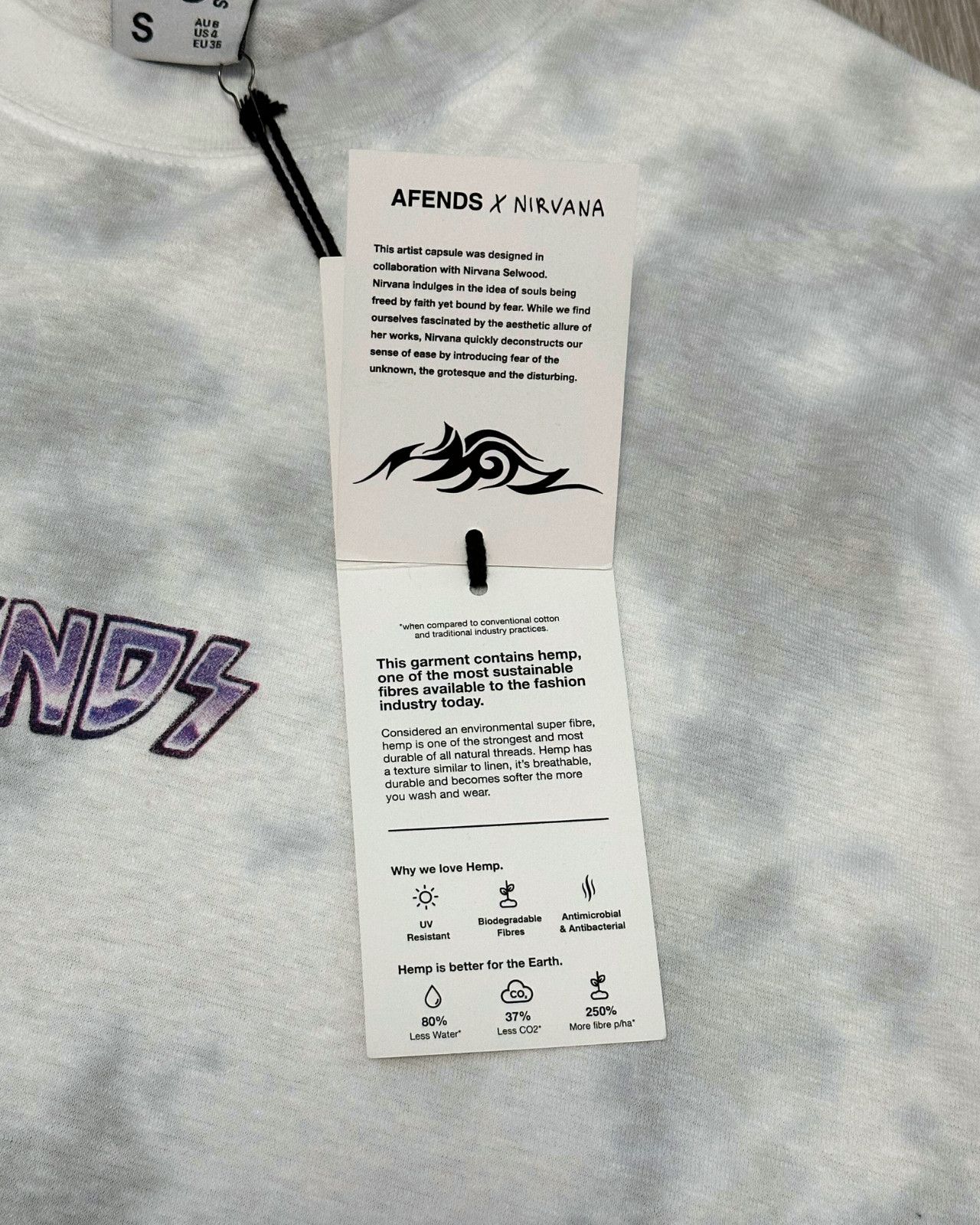 Afends NWT Afends x Nirvana - Pearla - Hemp Oversized T-Shirt - S Size S / US 4 / IT 40 - 10 Thumbnail